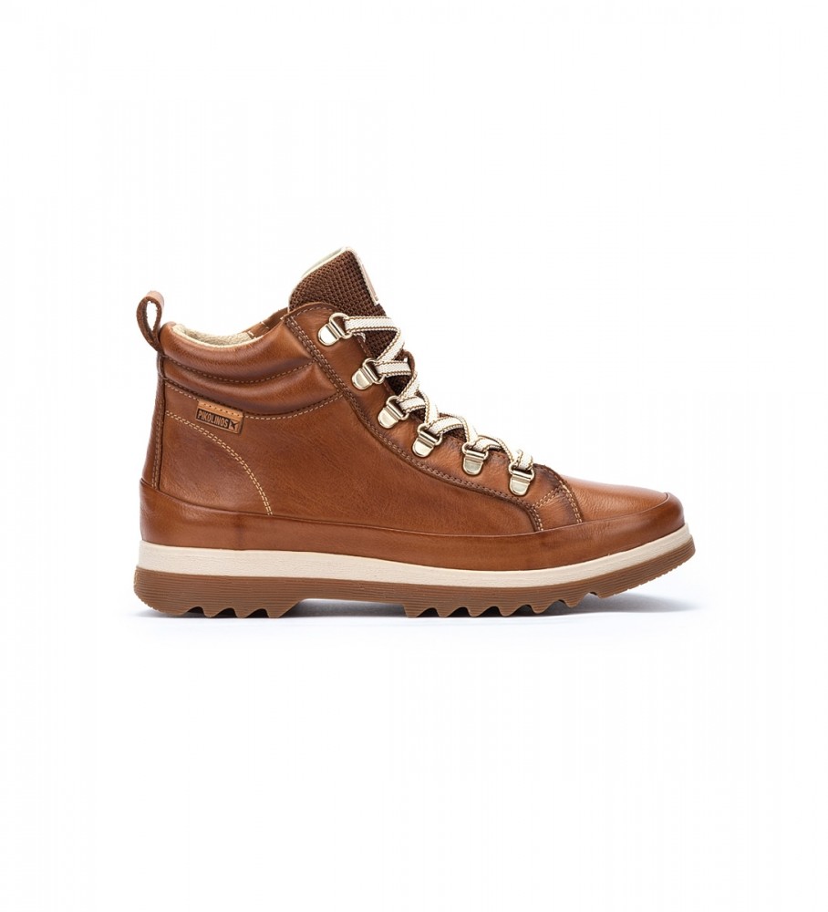 Pikolinos für Damen. W3W-8564 Lederstiefeletten Vigo braun (42), 1 bis 3 cm, Reißverschluss, Lässig