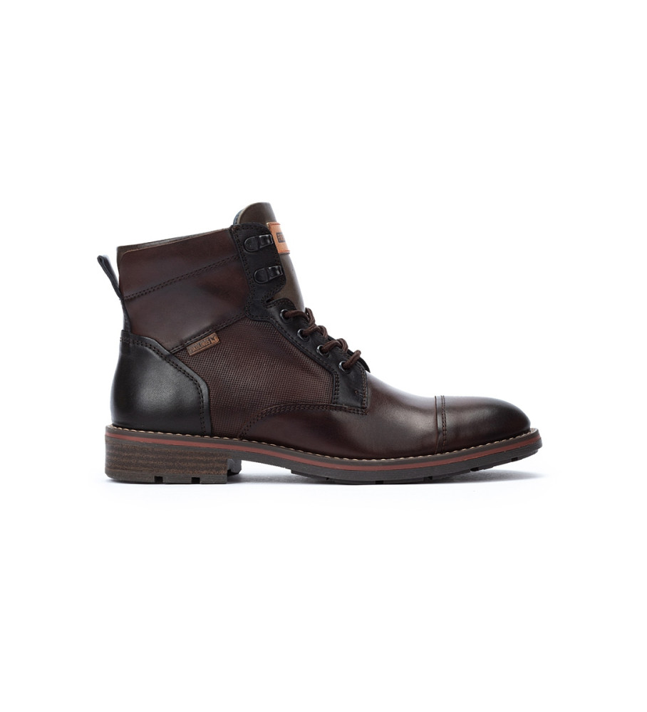 Pikolinos für Herren. M2M-8156C1 Braune Yorker Lederstiefeletten (39), Wohnung, Reißverschluss, Lässig
