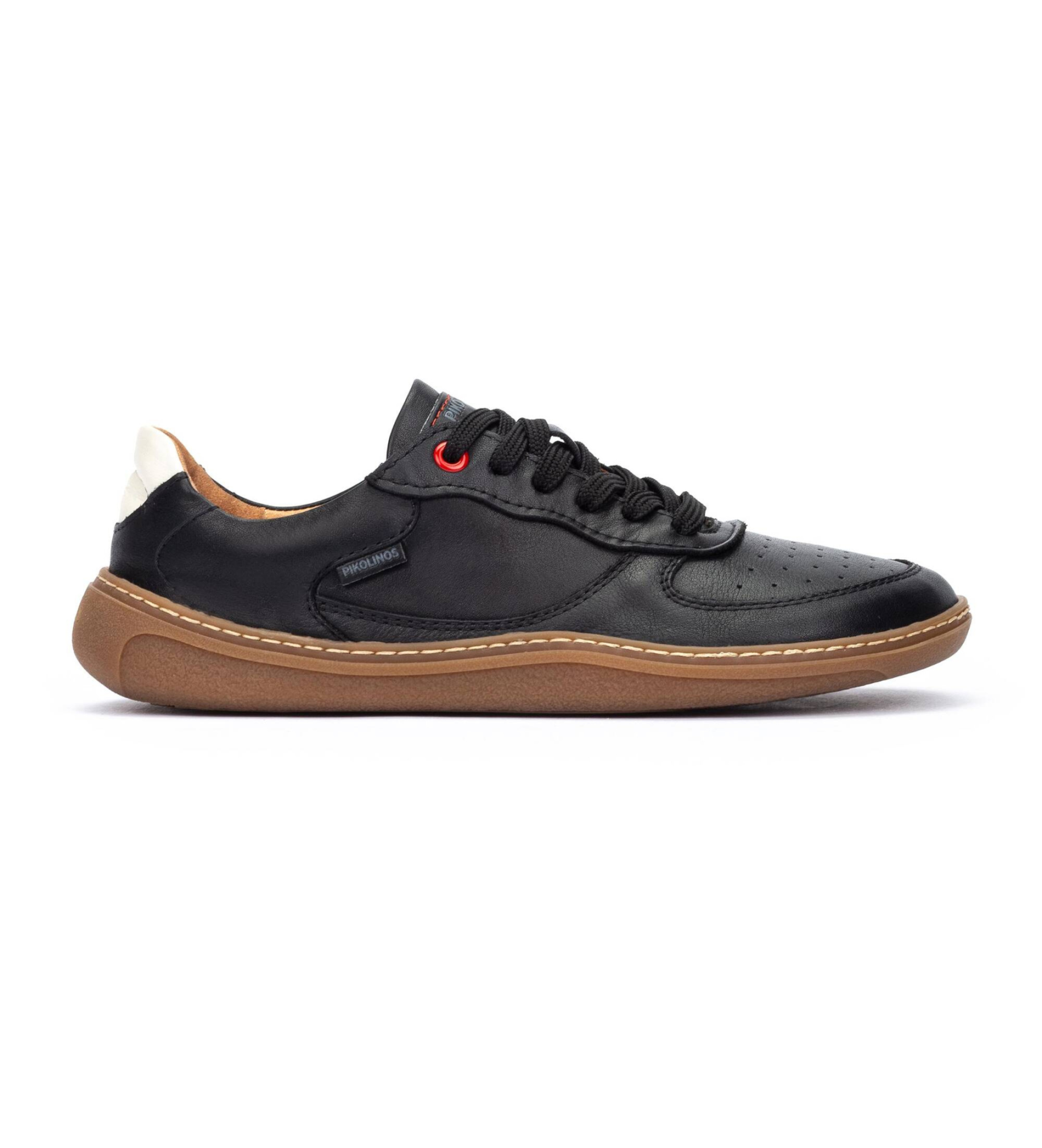 Pikolinosunisex. U9F-6363C1 Aranjuez leren sneakers zwart (42), Leer, Plat, Veters, Casual