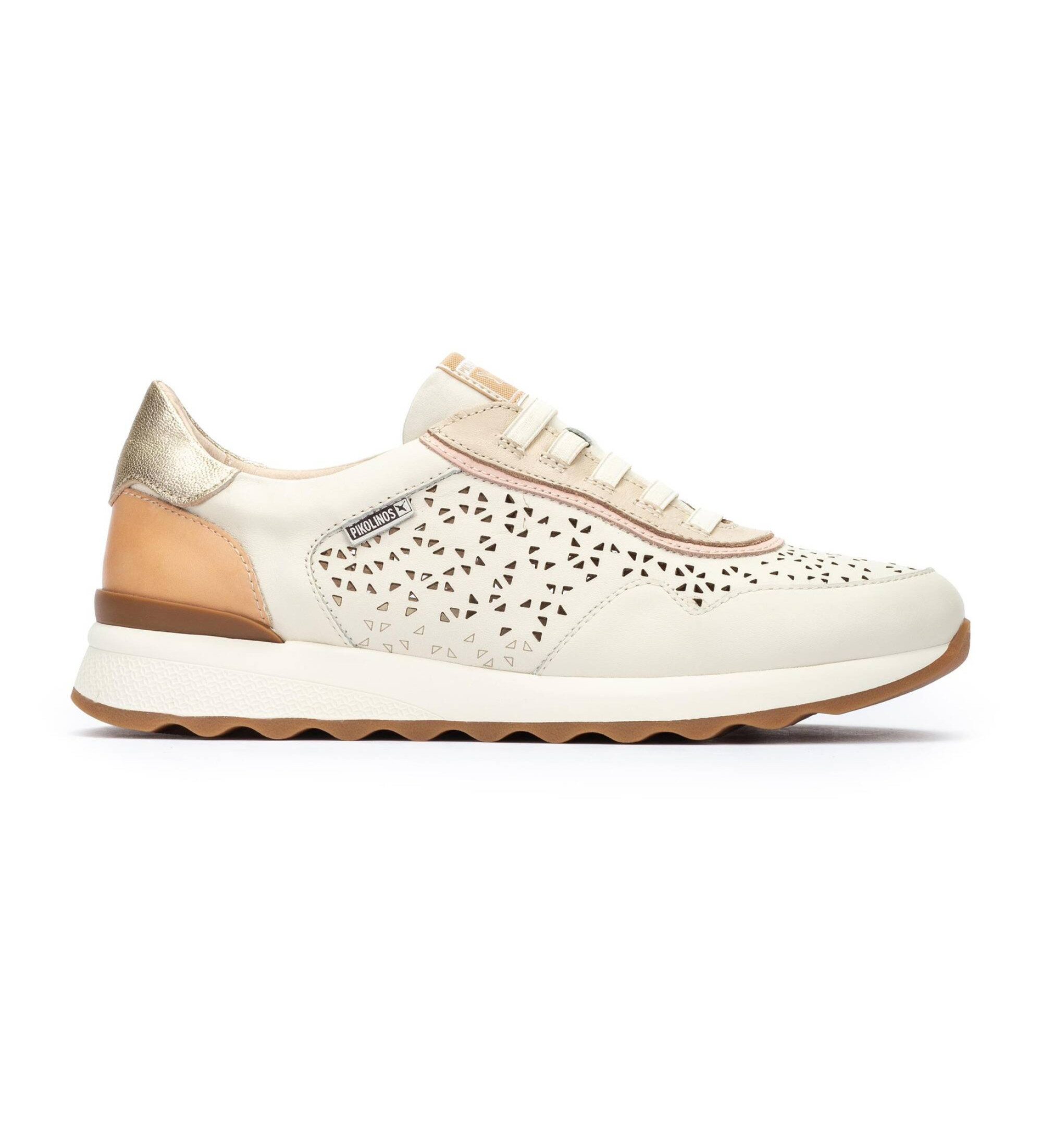 Pikolinos für Damen. W1M-6629C1 Arrecife Turnschuhe aus weißem Leder (37), 3 bis 5 cm, Keine, Lässig