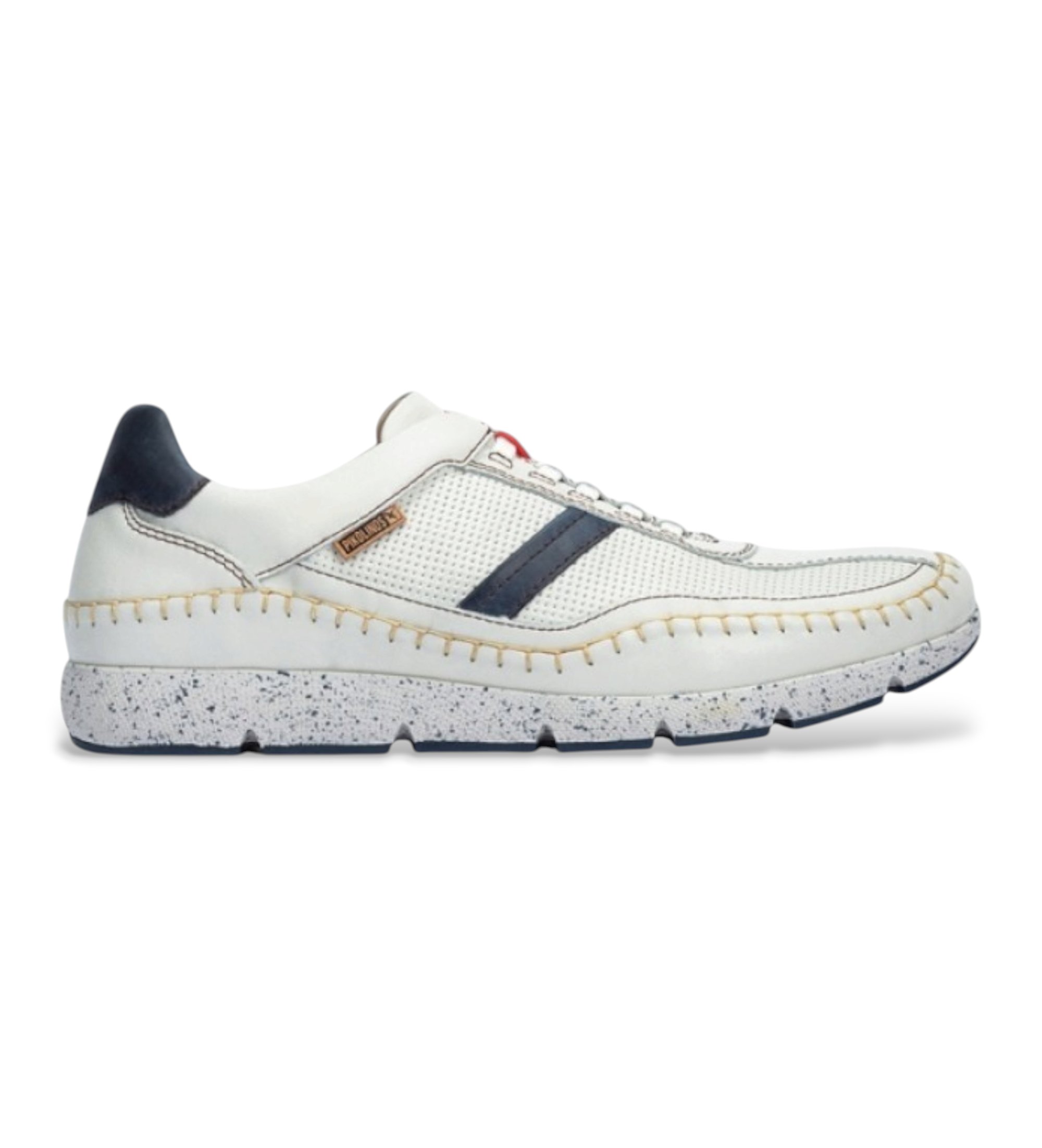 Pikolinos für Damen. M4U-6046C1 Leder Turnschuhe Fuencarral weiß (42), Wohnung, Schnürsenkel, Lässig