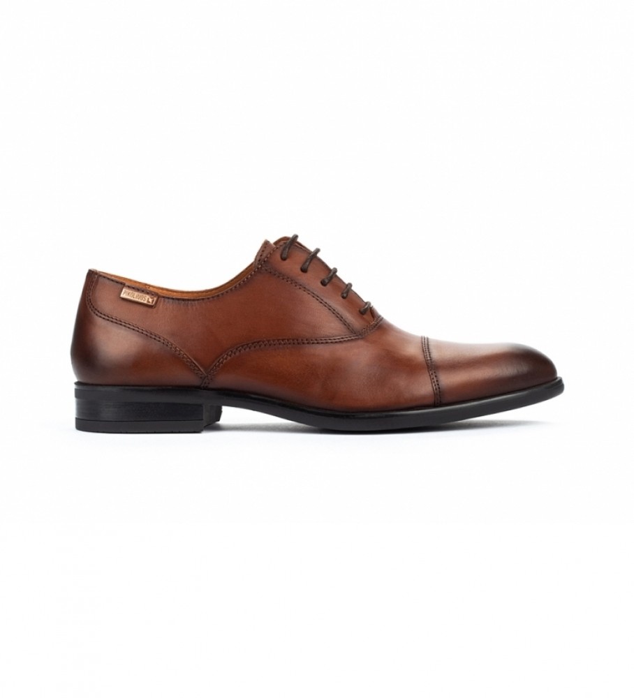 Pikolinos für Herren. M7J-4184 Bristol Lederschuhe M7J Leder (41), Braun, Wohnung, Schnürsenkel, Lässig