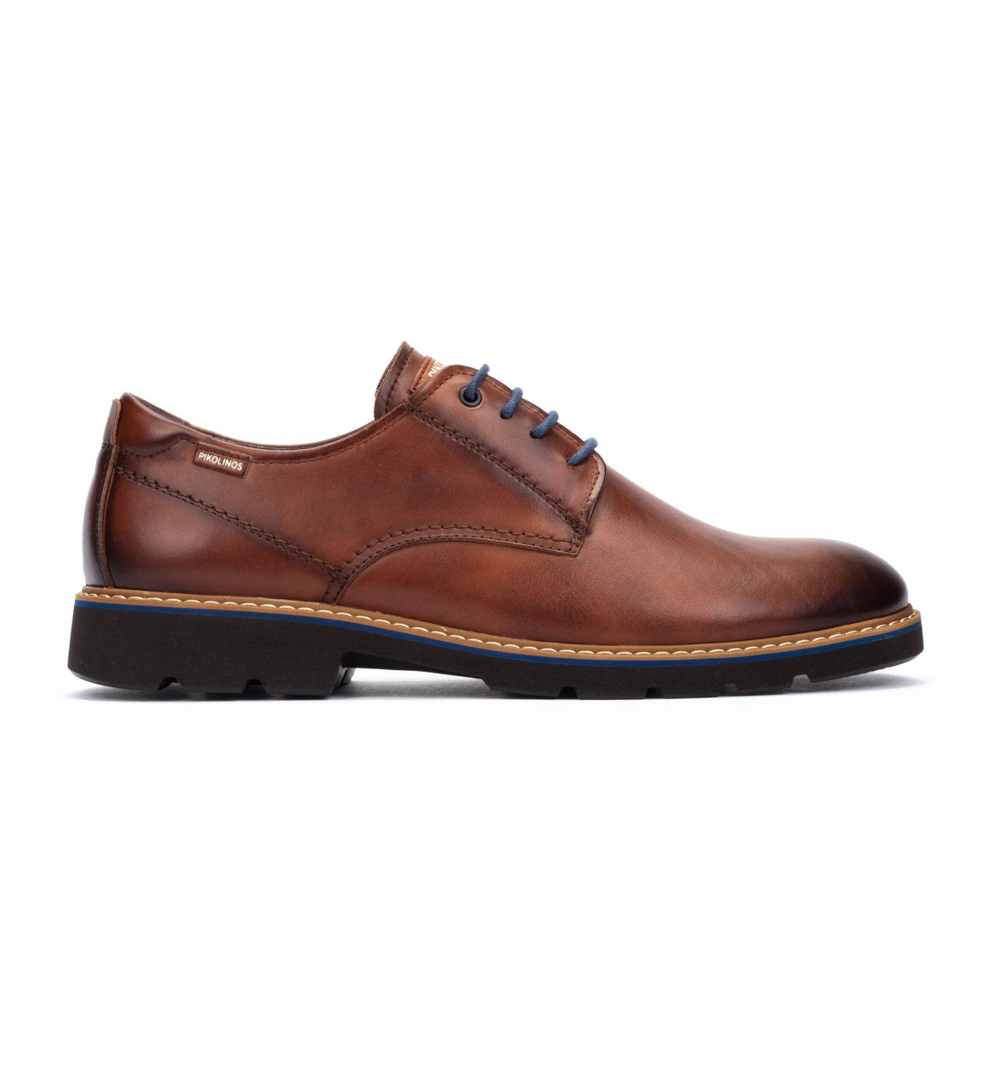 Pikolinos für Herren. M7D-4289 Braune Alarcon Lederschuhe (46), Wohnung, Schnürsenkel, Lässig