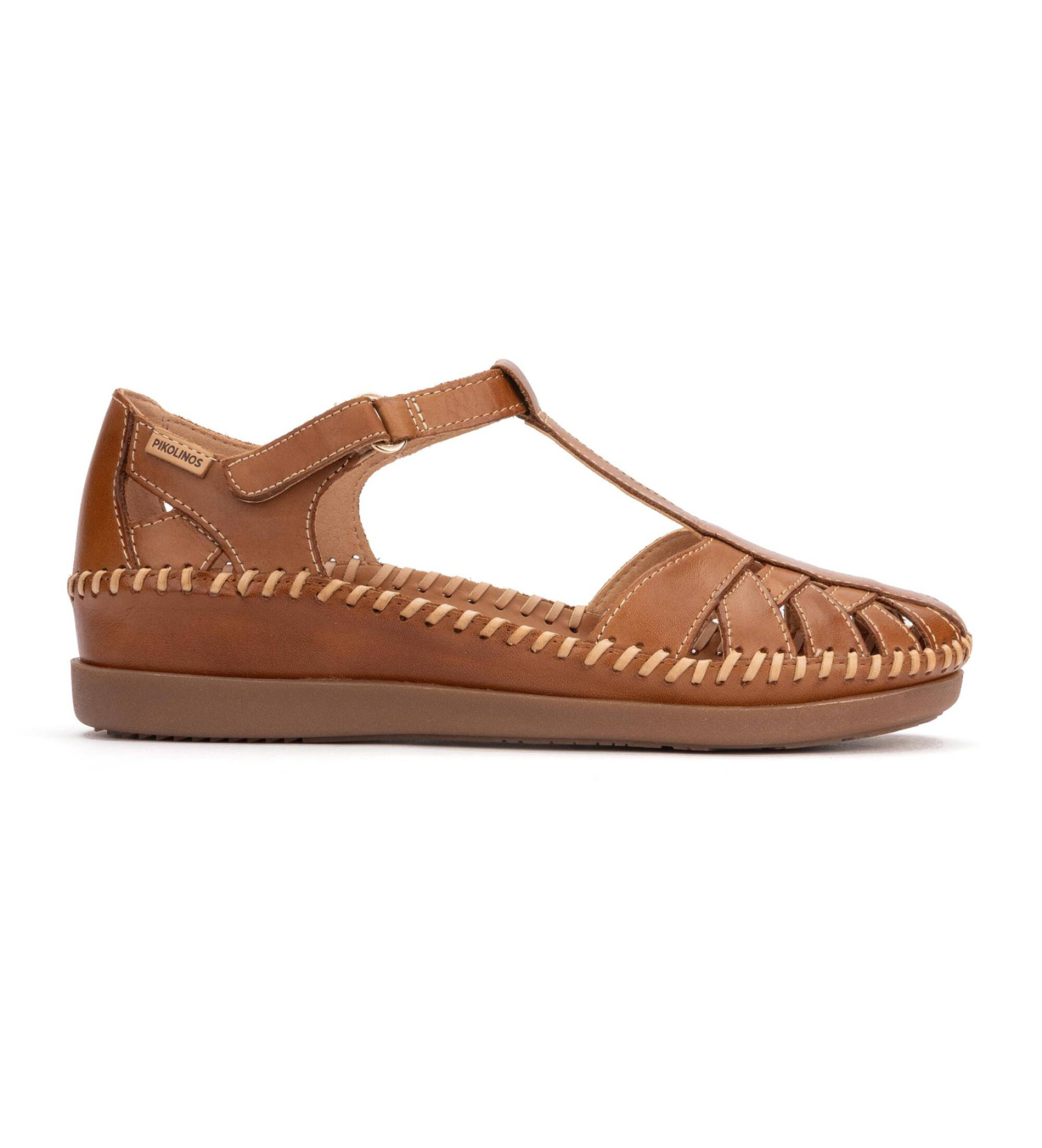 Pikolinos für Damen. W8K-0705 Braune Cadaques Lederschuhe (40), 3 bis 5 cm, Klettverschluss, Lässig