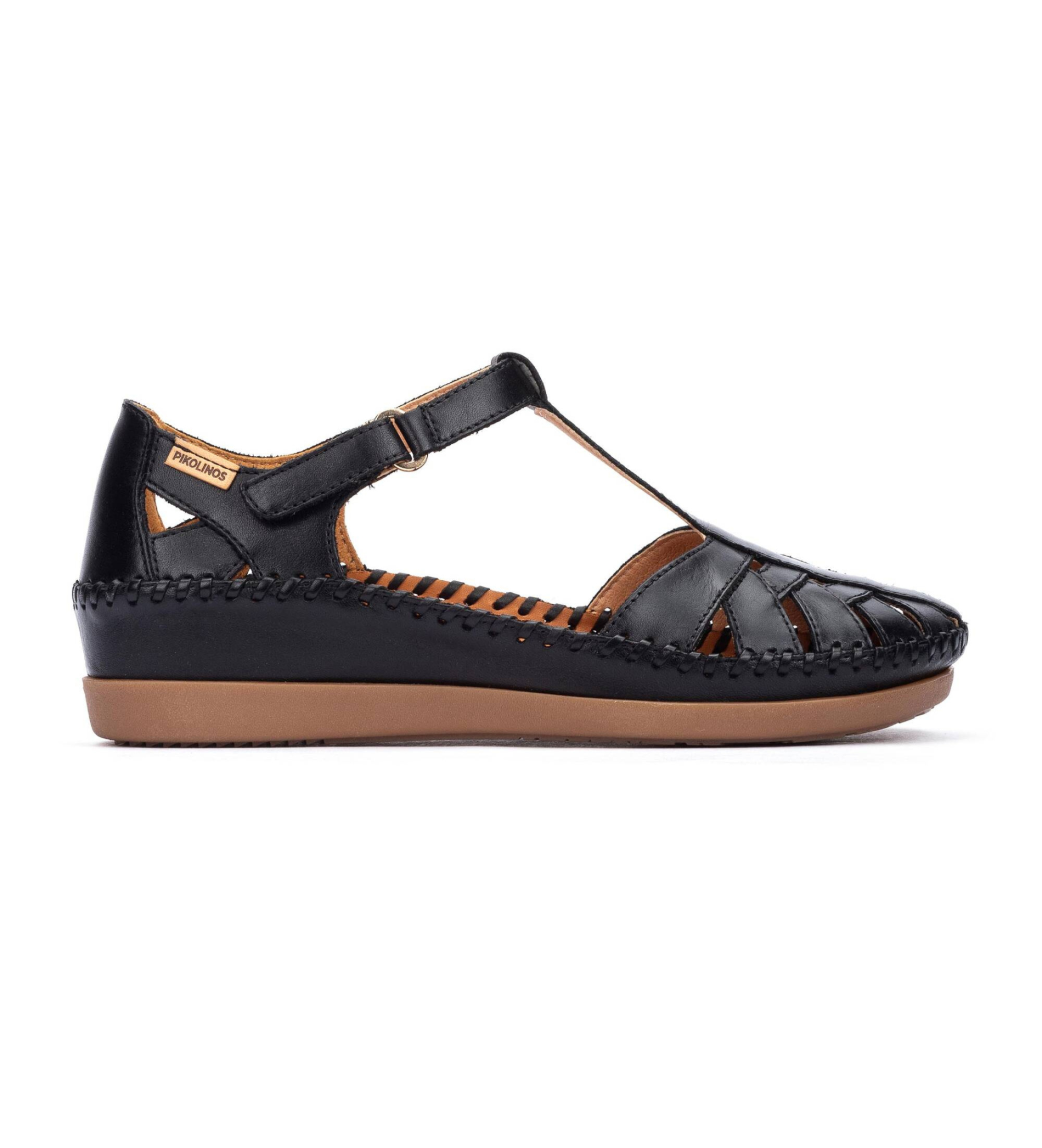 Pikolinos für Damen. W8K-0705 Cadaques Lederschuhe schwarz (40), 3 bis 5 cm, Klettverschluss, Lässig