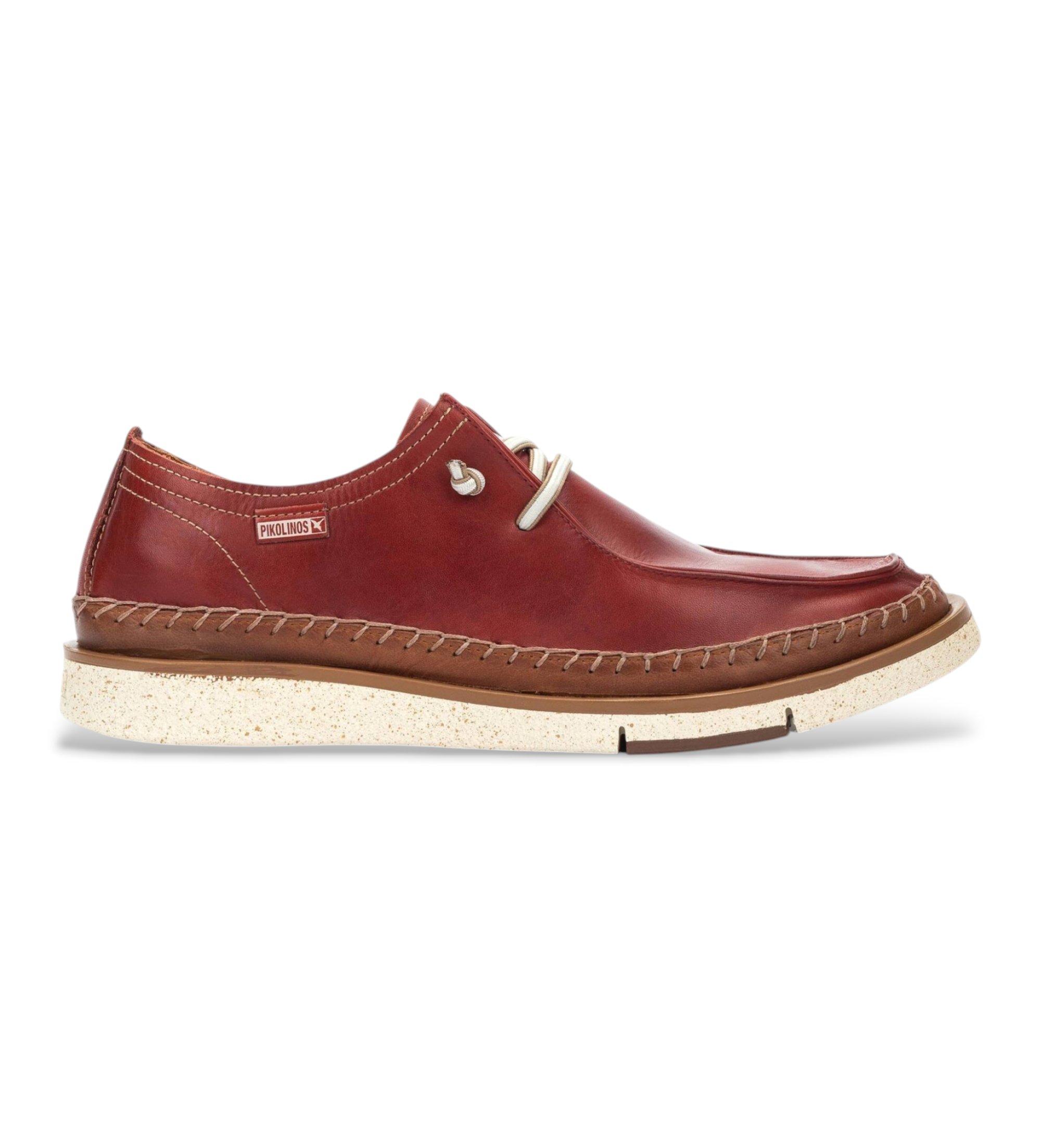Pikolinos für Herren. M6L-4274C1 Braune San Juan Lederschuhe (43), Wohnung, Schnürsenkel, Lässig
