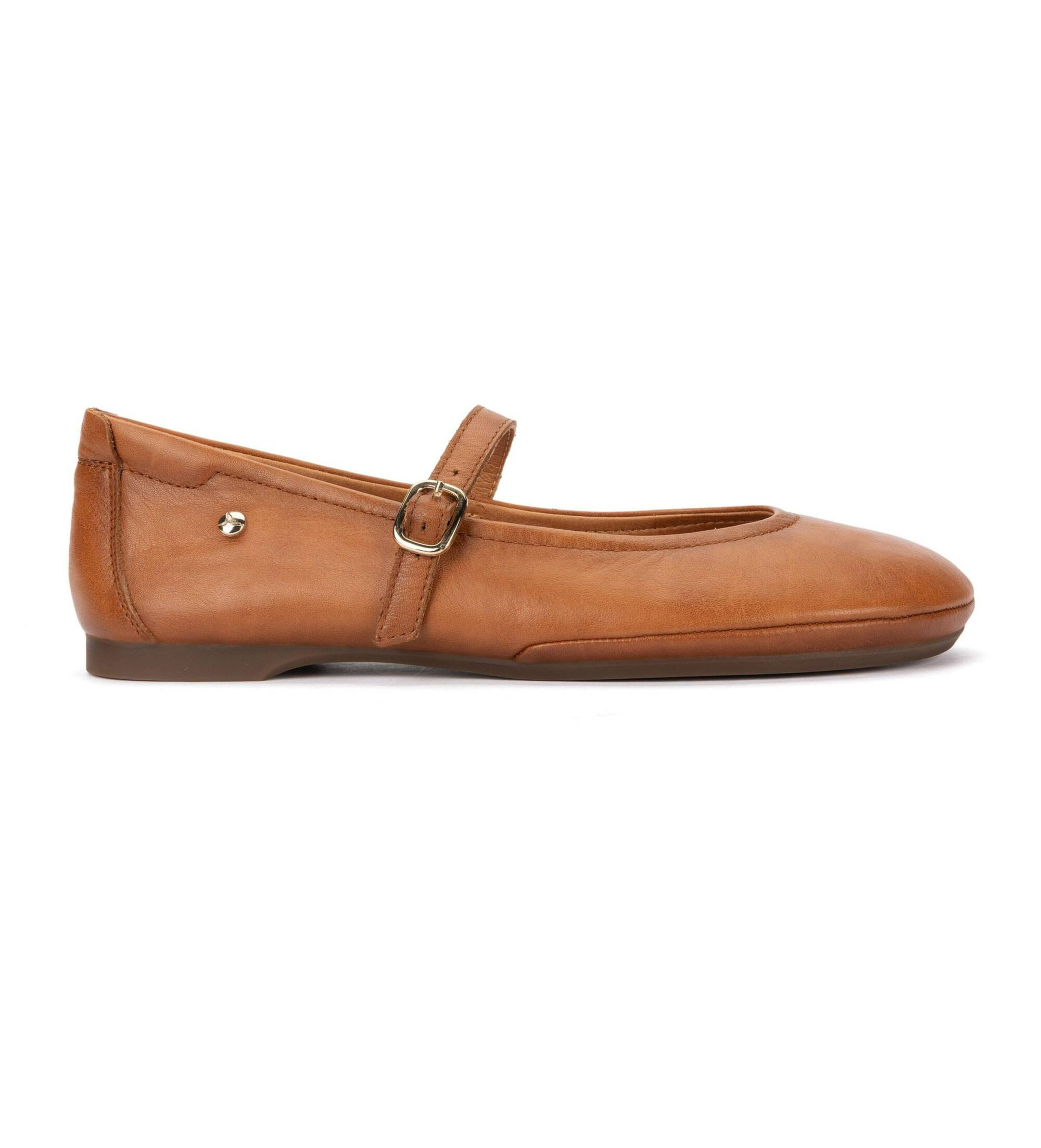 Pikolinos für Damen. W2S-2631CO Carmona Ballerinas aus braunem Leder (36), Wohnung, Schnalle, Lässig