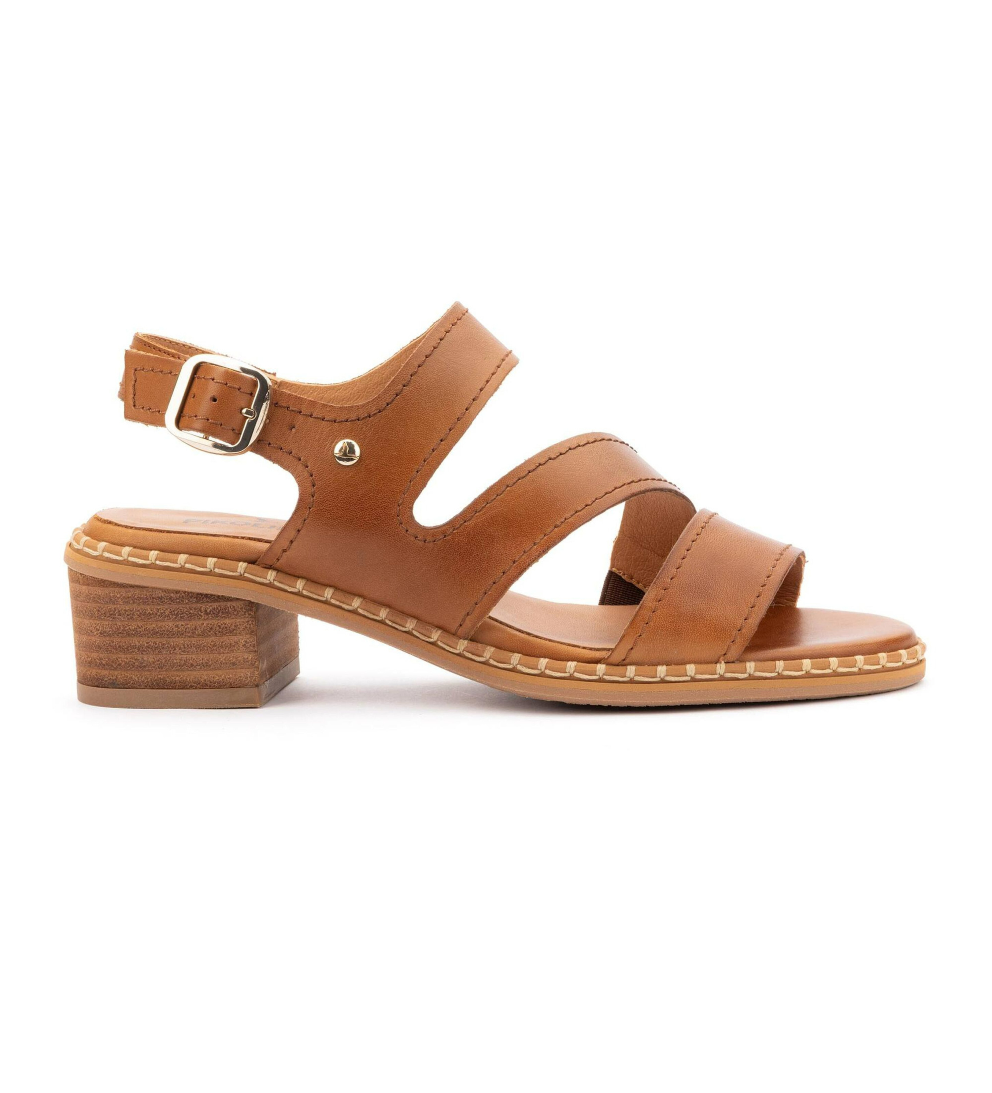 Pikolinos für Damen. W3H-1635 Braune Blanes Ledersandalen (36), 3 bis 5 cm, Schnalle, Lässig