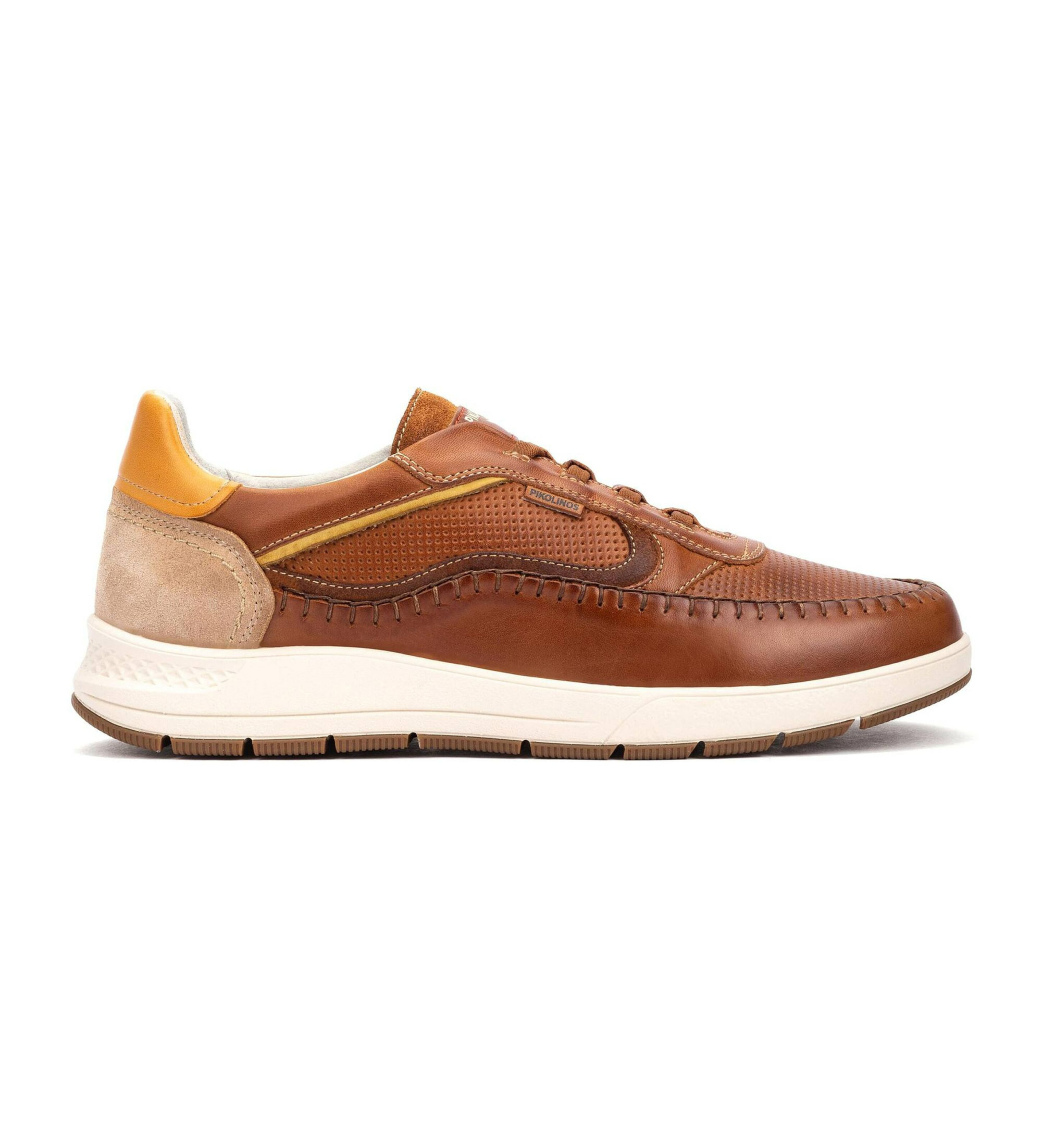Pikolinos für Herren. M7W-6423C1 Salamanca Turnschuhe aus braunem Leder (45), Wohnung, Schnürsenkel, Lässig, Klassisch