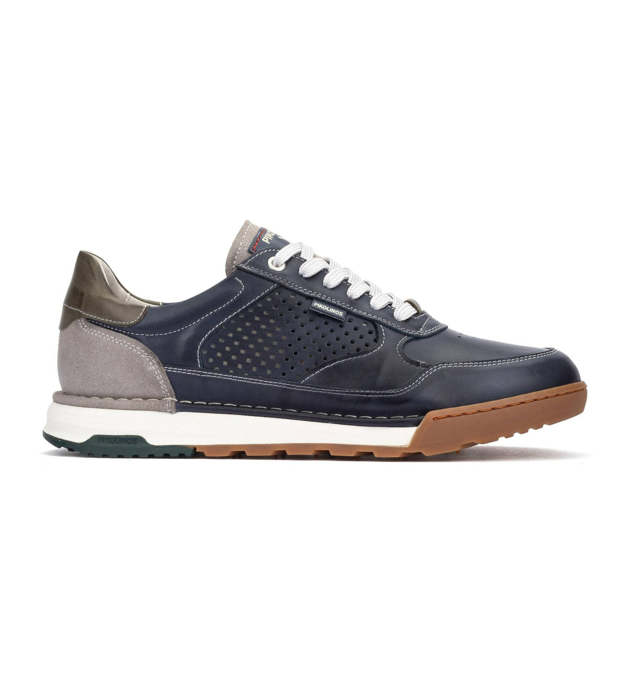 Pikolinos für Herren. M3W-6435C1 Teide blaue Lederturnschuhe (43), Wohnung, Schnürsenkel, Lässig