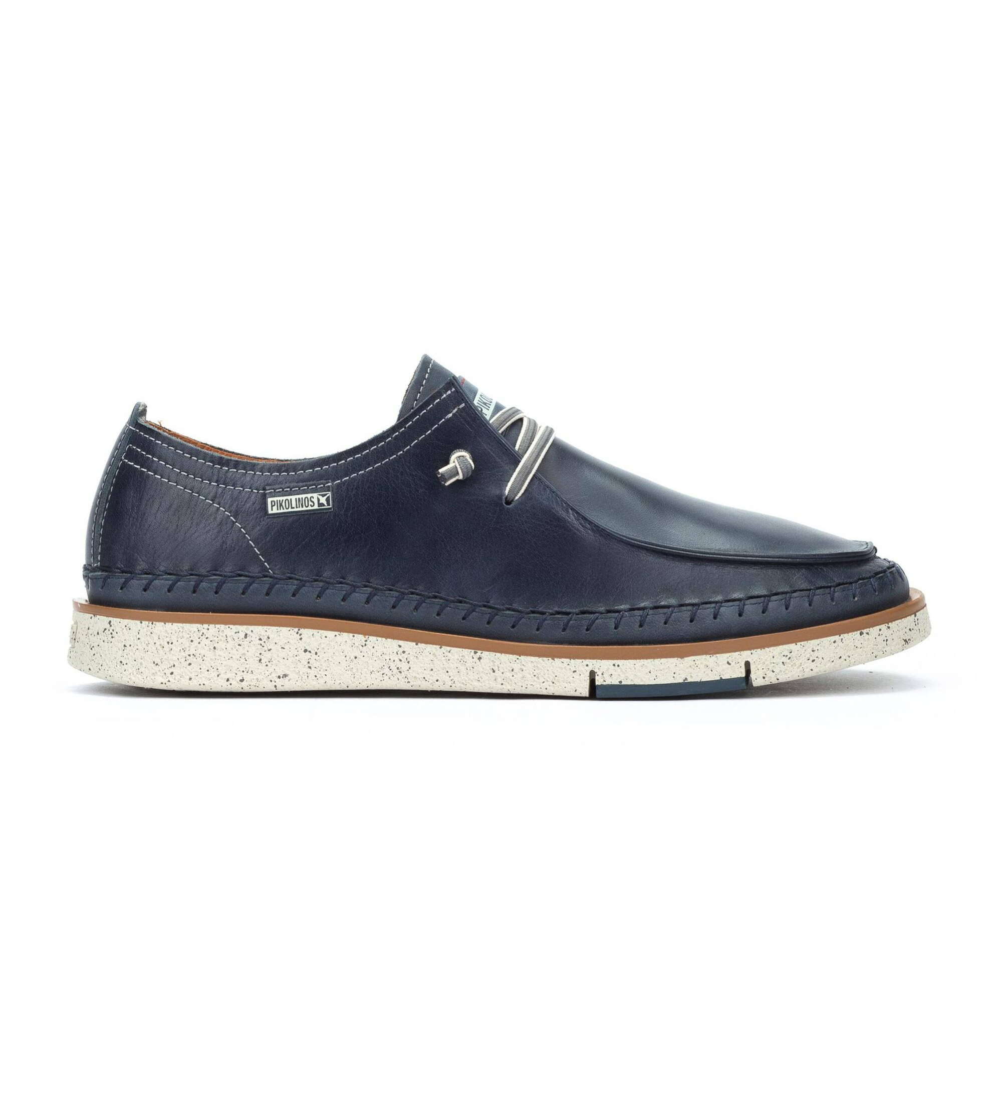 Pikolinos für Herren. M6L-4274C1 Blaue Lederschuhe San Juan (41), Wohnung, Schnürsenkel, Lässig