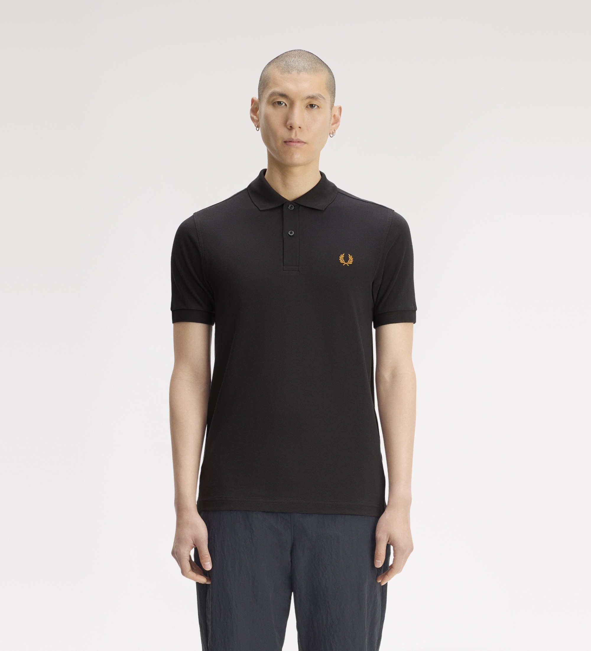 Fred Perryvoor mannen. M6000 Effen poloshirt zwart (XL), Casual, Katoen, Korte mouwen