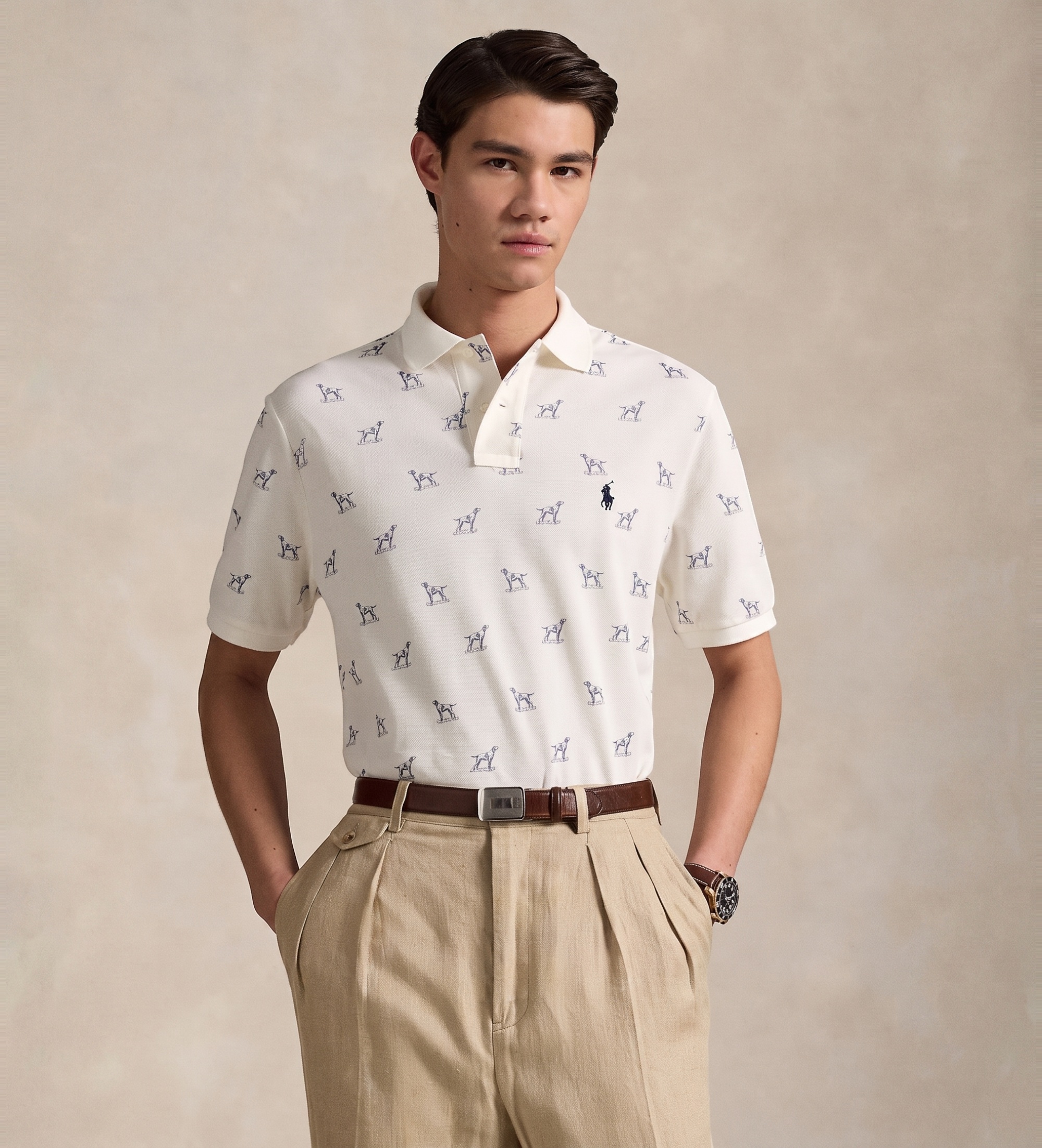 Polo Ralph Lauren für Herren. 710974597001 Custom Slim Polohemd weiß (M), Lässig, Baumwolle, Kurzarm