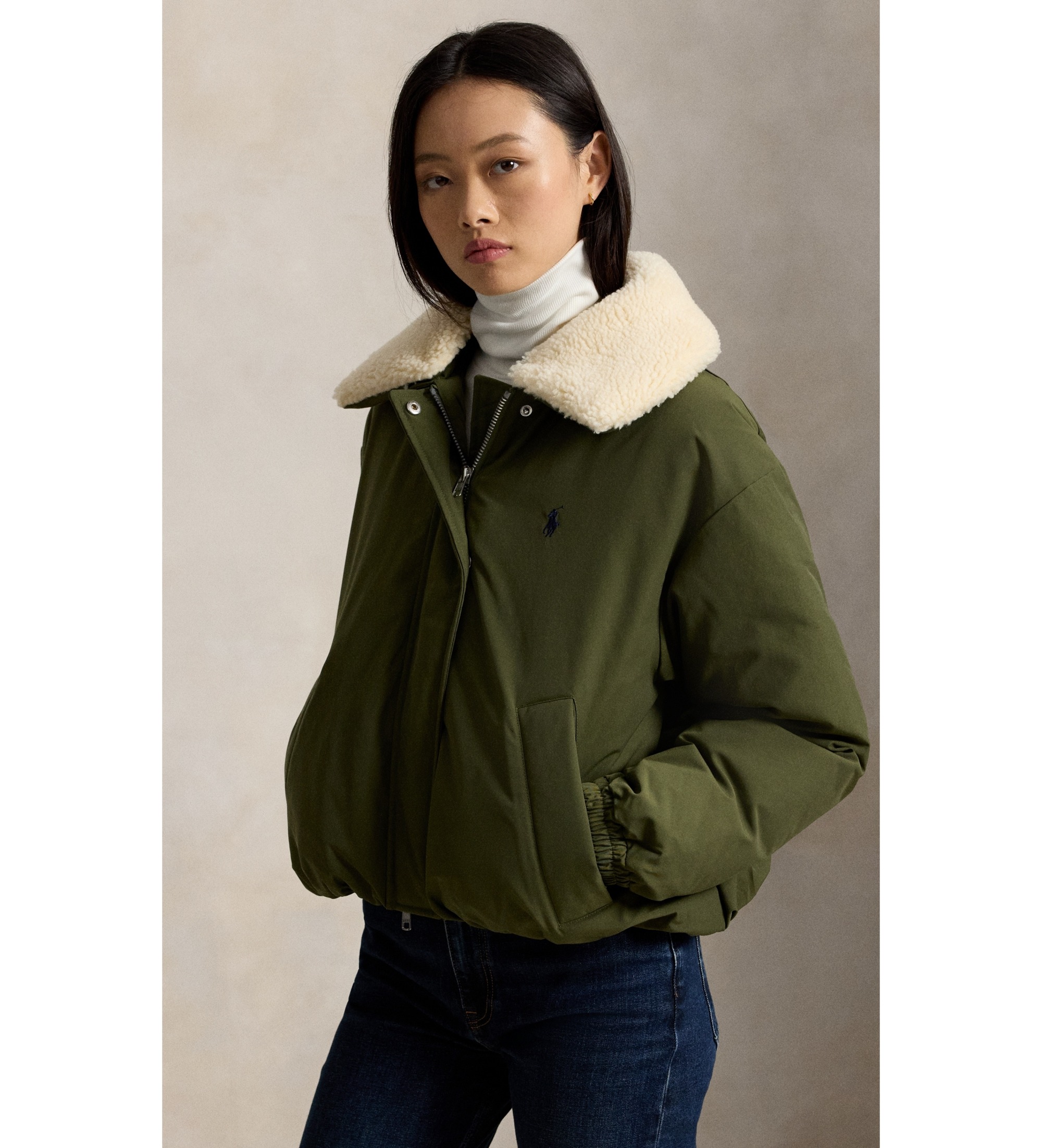 Polo Ralph Lauren für Damen. 211A97141002 Grüne Daunenjacke (XL), Lässig, Polyester