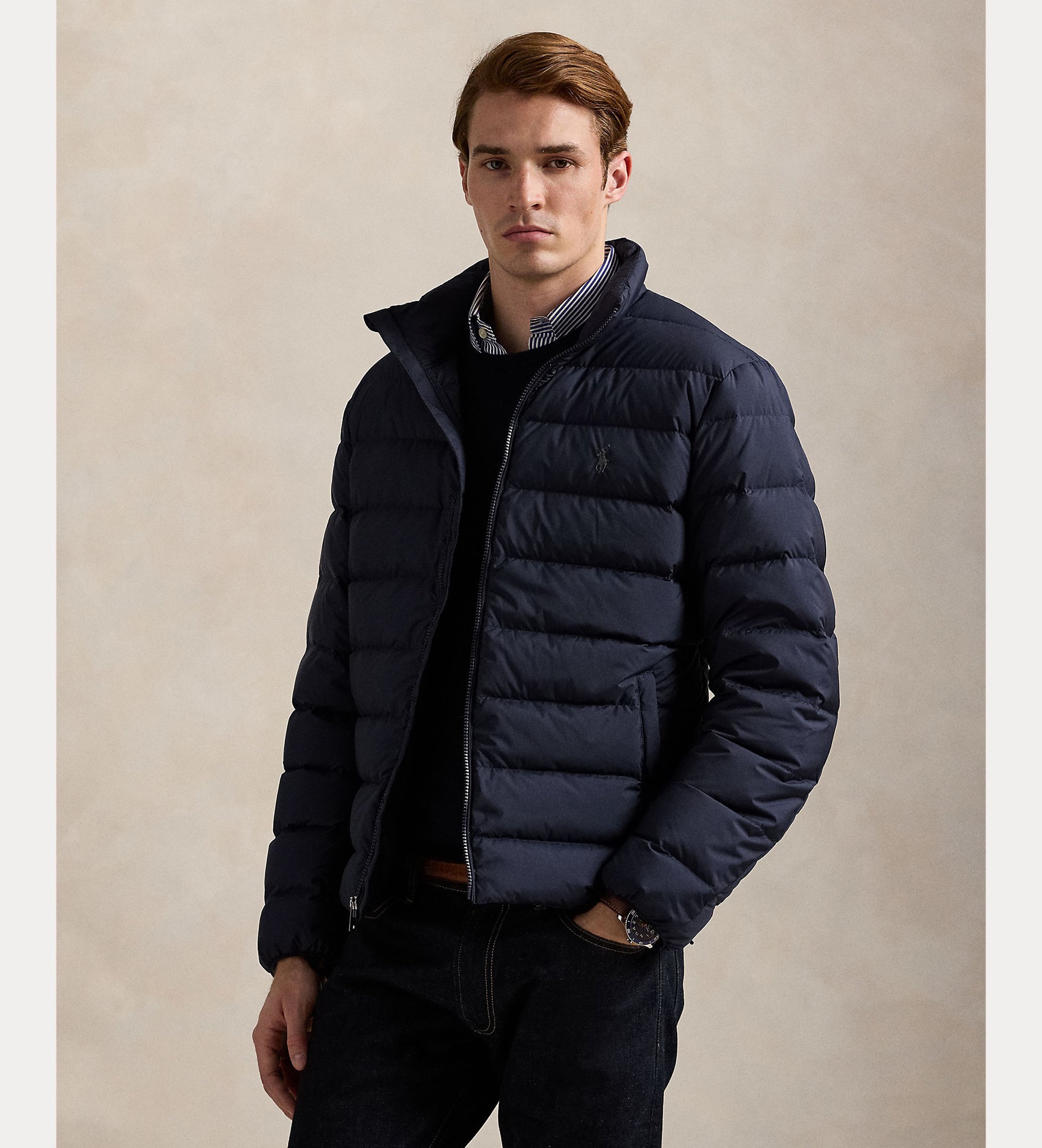 Polo Ralph Lauren für Herren. 710967774001 Der Colden Coat navy (S), Lässig, Recyceltes Polyester, Marine