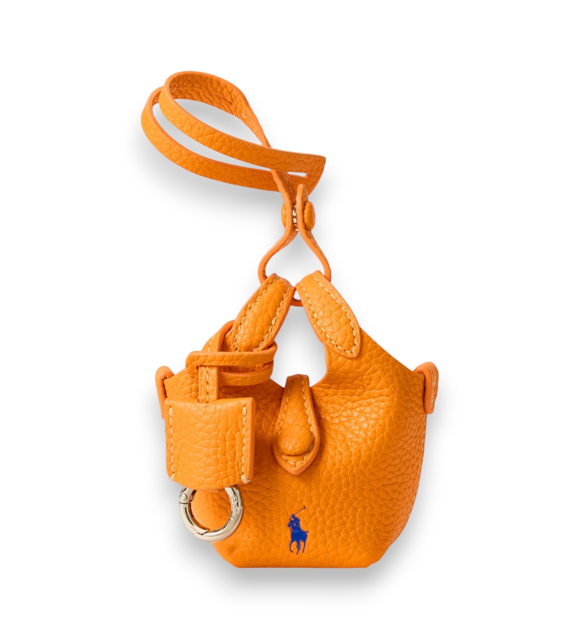 Polo Ralph Lauren für Damen. 427P17791006 Ledernes Polo-Play-Charm für Tasche, orange (OSFA), Lässig