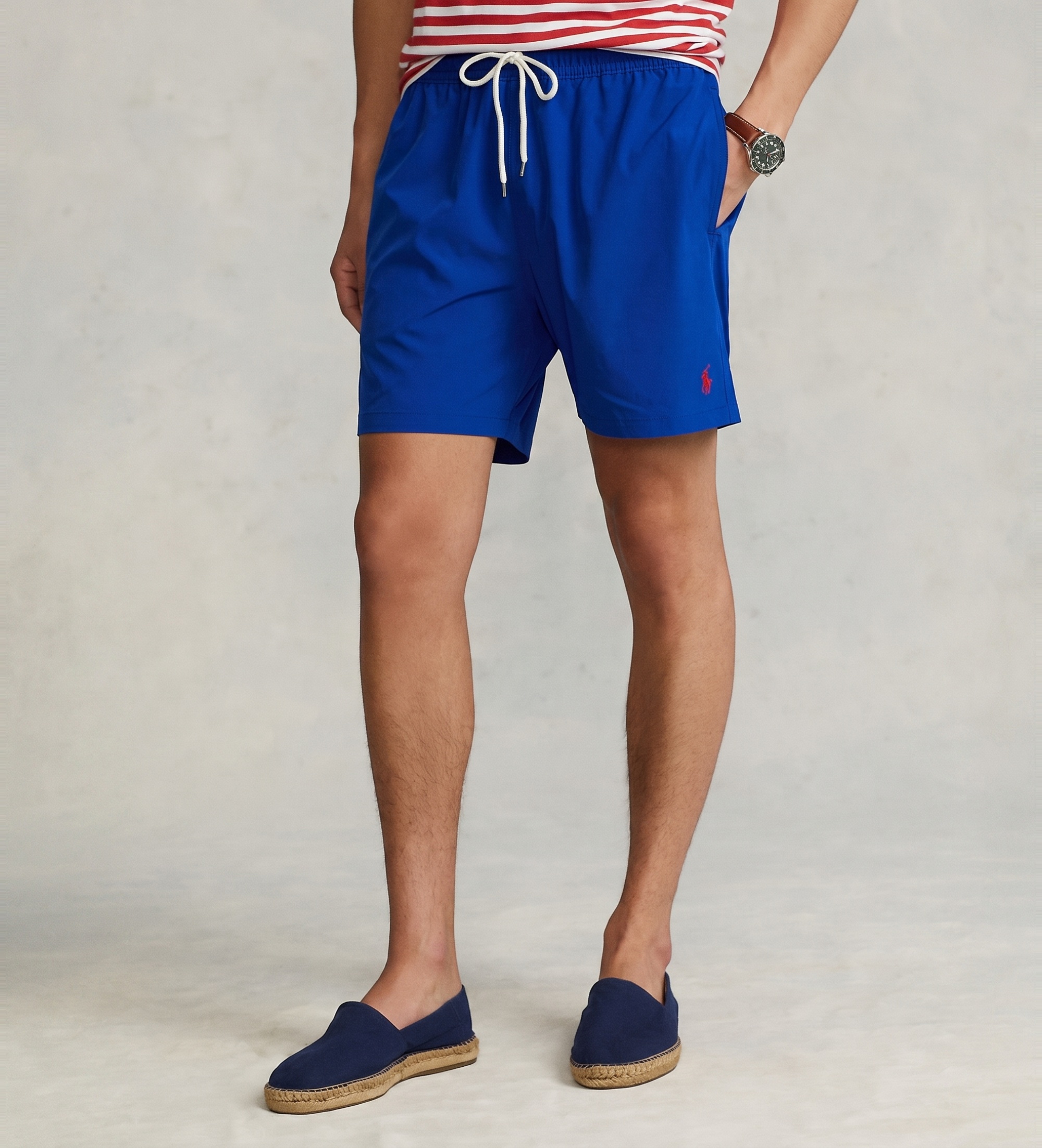 Polo Ralph Lauren für Herren. 710907255003 Bermudashorts Badeanzug Traveler blau (L), Strandbekleidung, Polyester, Recyceltes Polyester