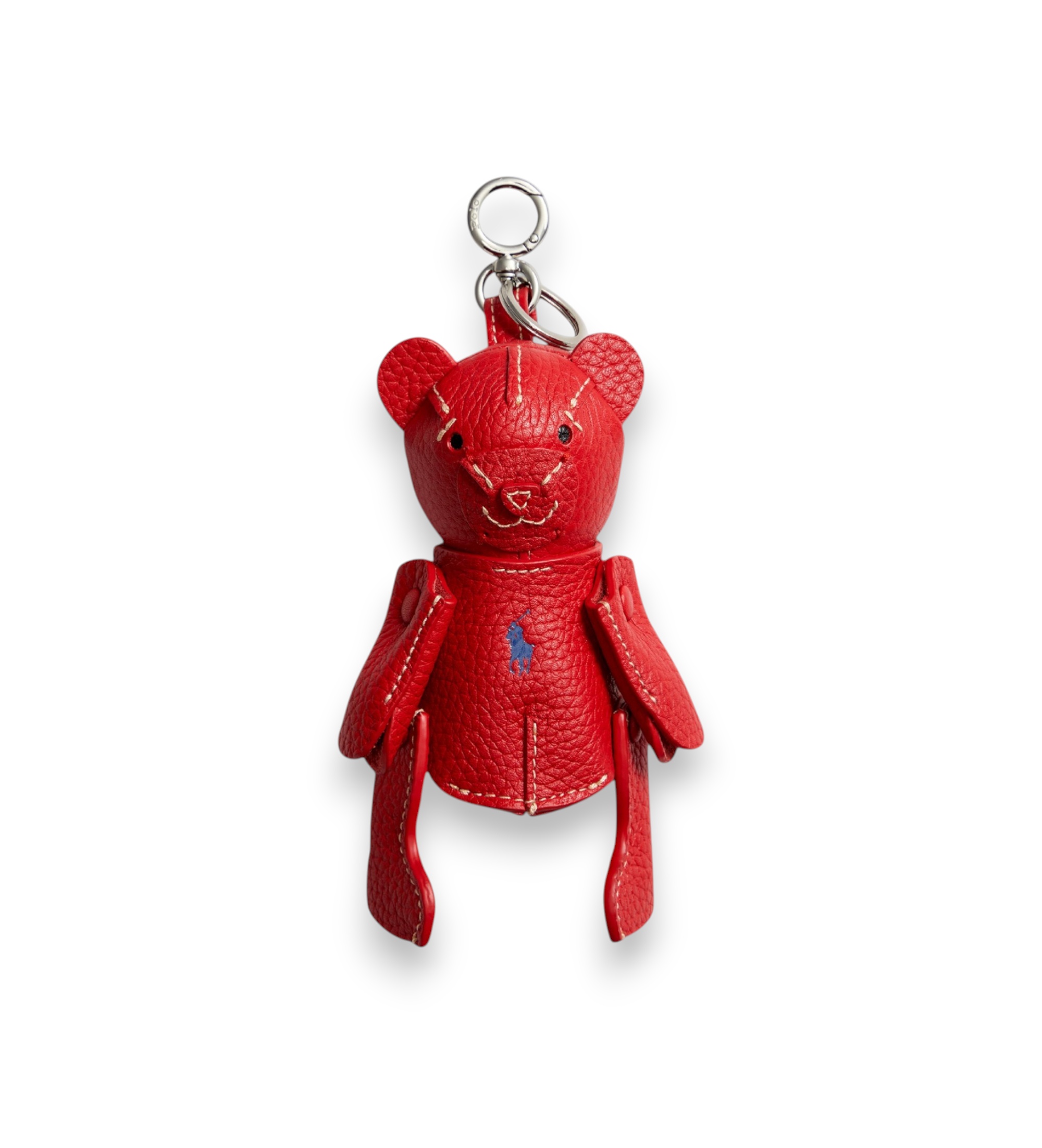 Polo Ralph Lauren für Damen. 427P13276004 Bär roter Taschenanhänger (OSFA), Lässig, Leder