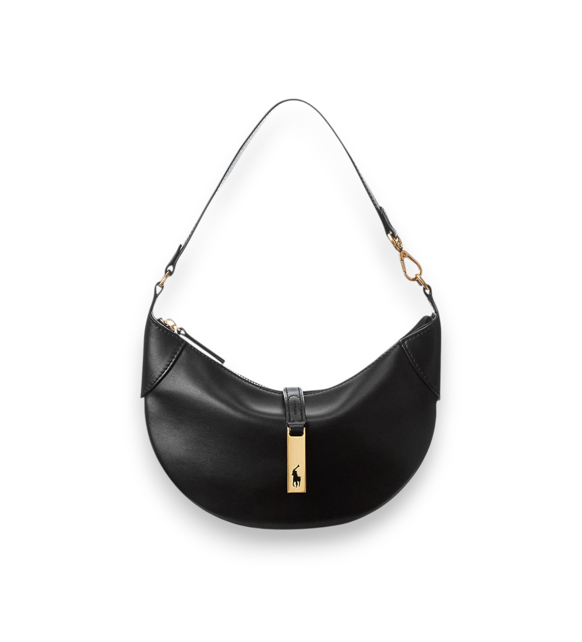 Polo Ralph Lauren für Damen. 428871248002 Polo ID Mini-Umhängetasche aus Kalbsleder (OSFA), Schwarz, Lässig