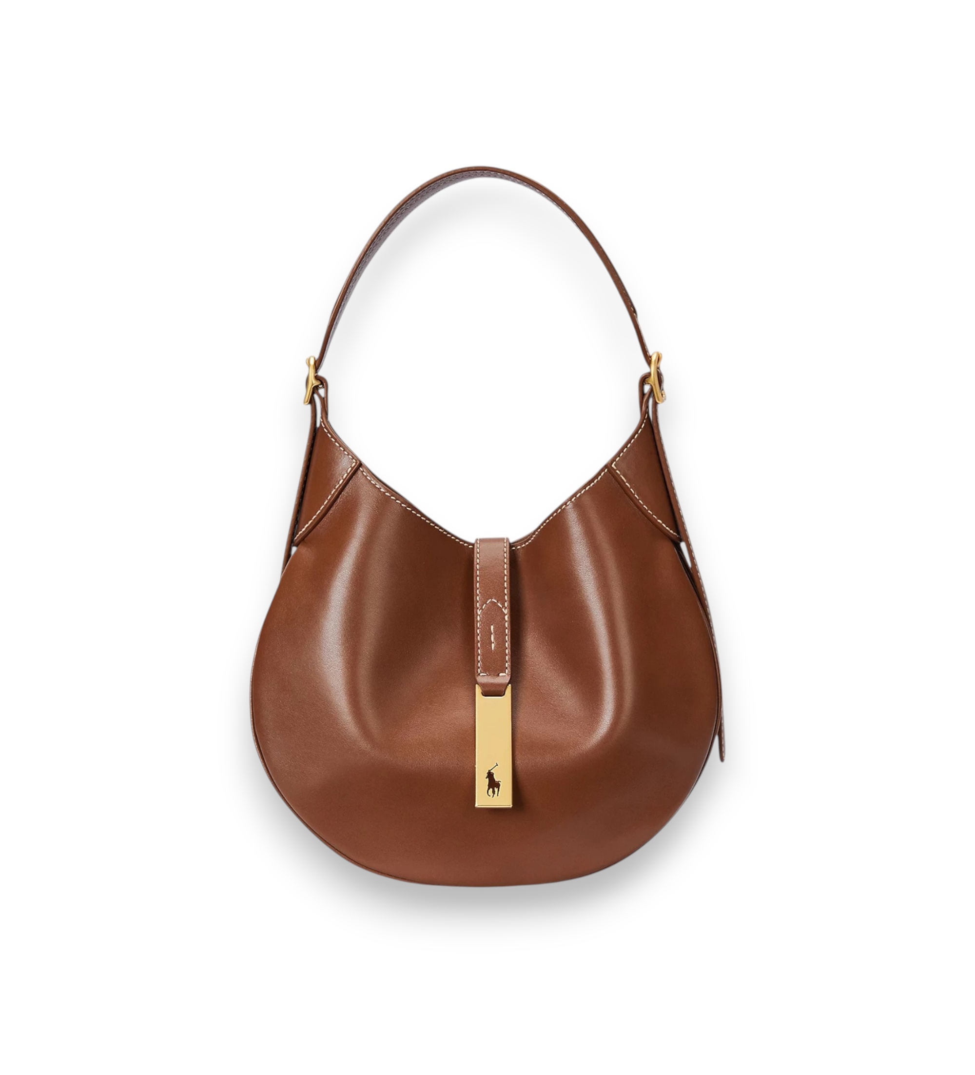 Polo Ralph Lauren für Damen. 428944017009 Kleine Polo ID-Umhängetasche aus braunem Leder (OSFA), Lässig