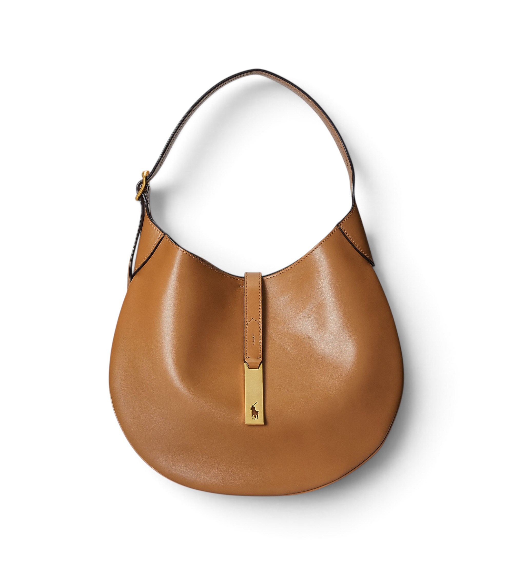Polo Ralph Lauren für Damen. 428891584002 Braune Polo Id Medium Ledertasche (OSFA), Beige, Klassisch