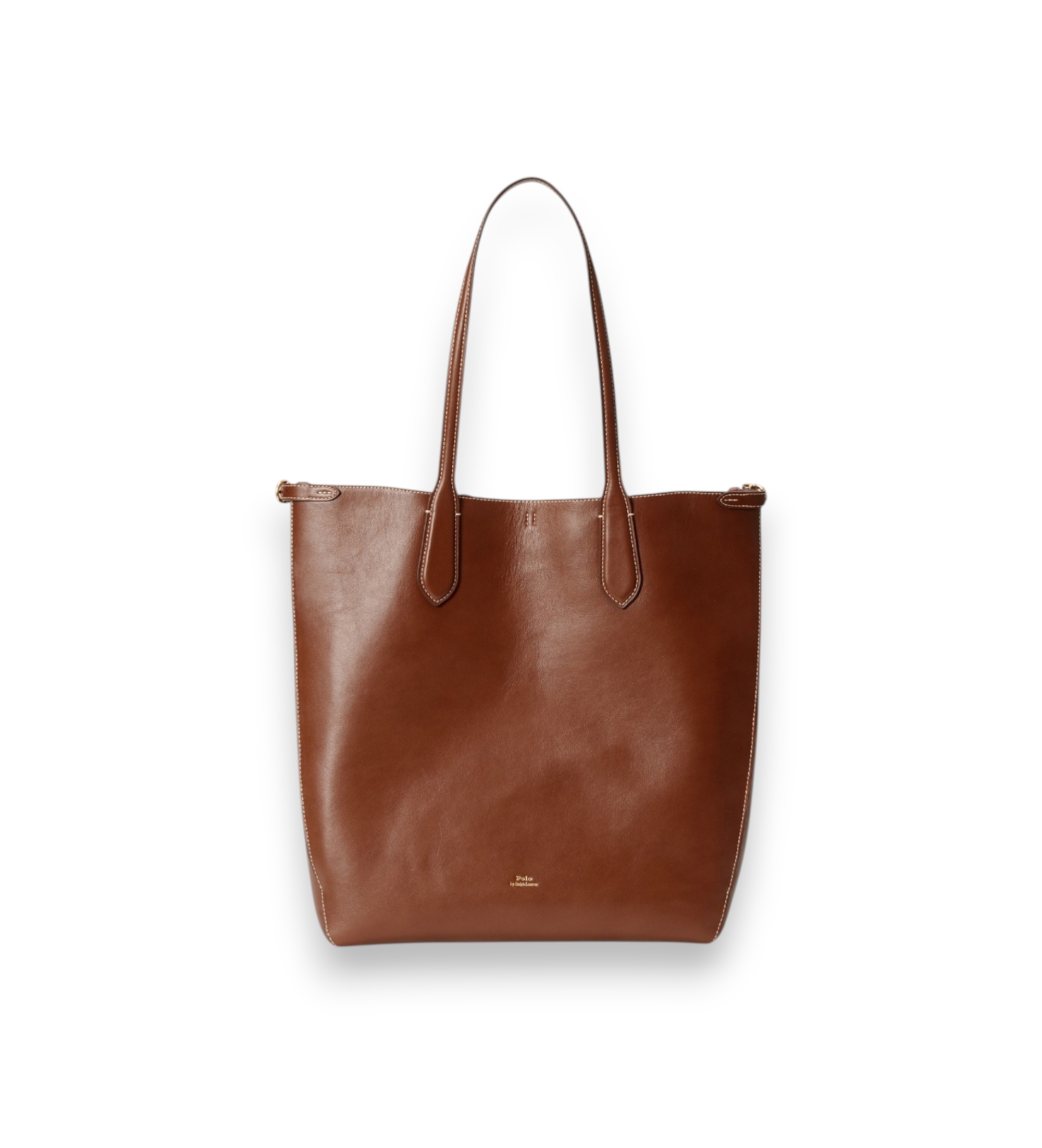 Polo Ralph Lauren für Damen. 428962757001 Braune Bellport Leder-Tote-Tasche in Längsform (OSFA), Lässig