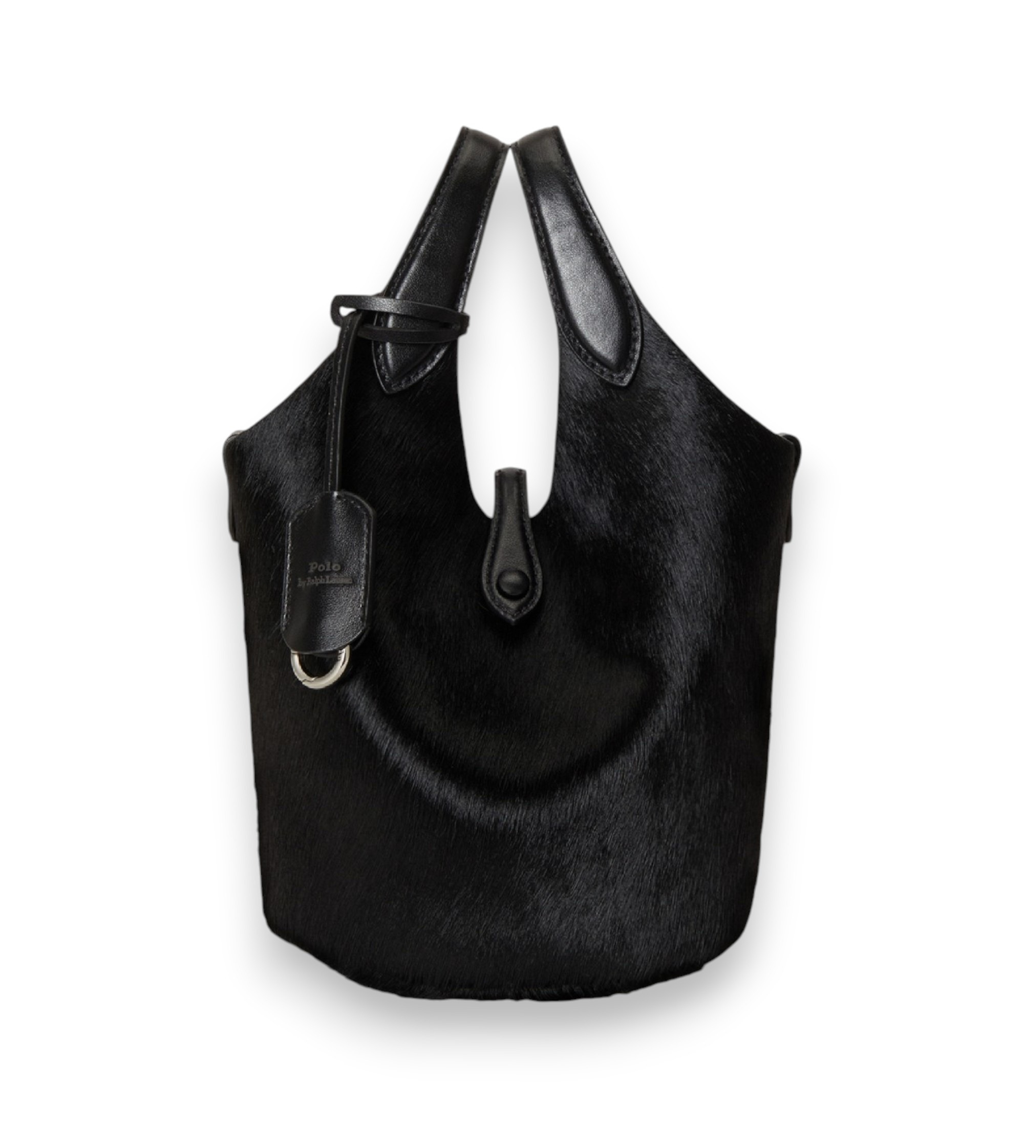 Polo Ralph Lauren für Damen. 428P23822001 Polo Play Tote-Bag aus schwarzem Kalbshaar (OSFA), Lässig, Leder
