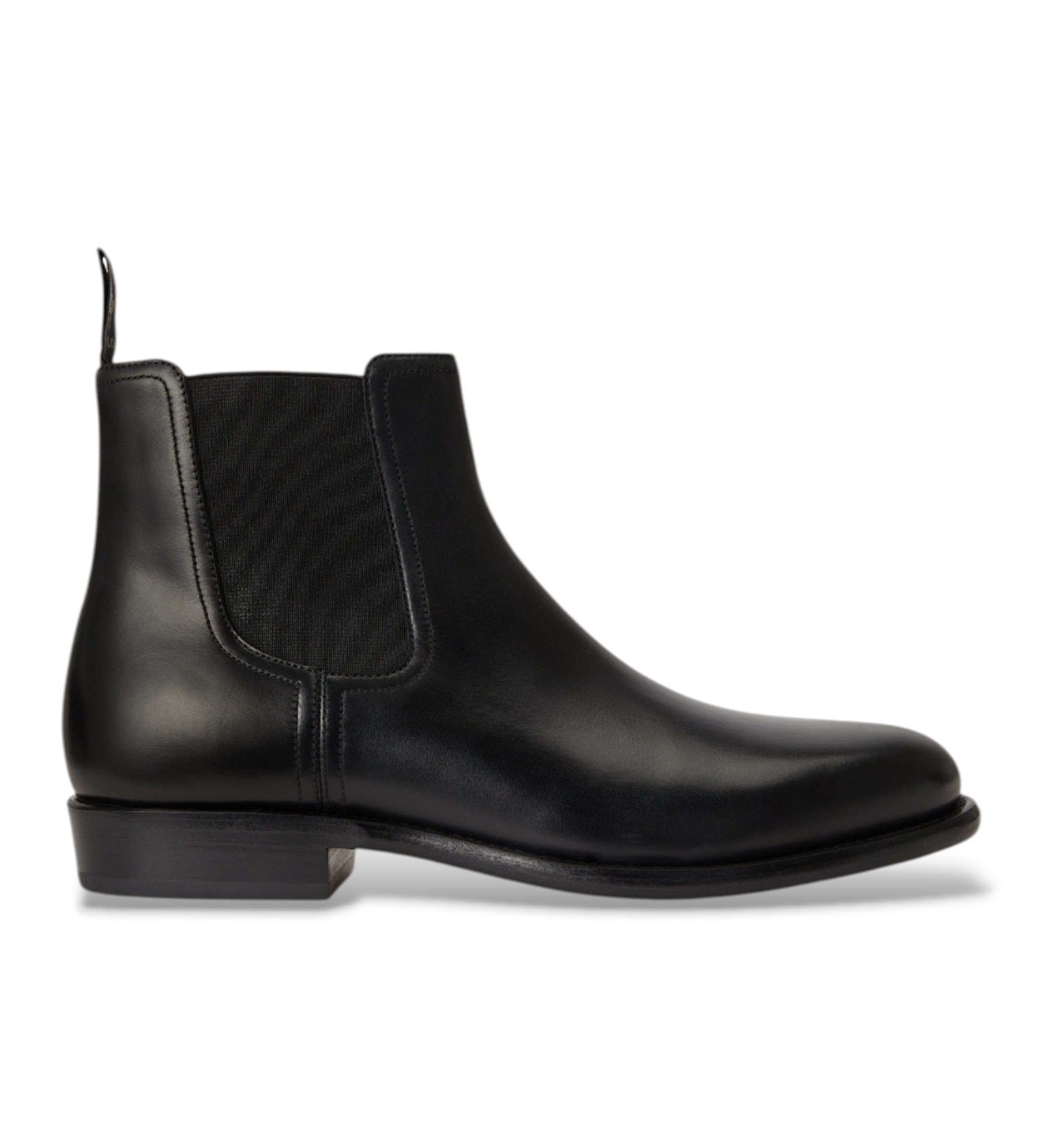 Polo Ralph Lauren für Herren. 811P15887001 Schwarze Chelsea-Boots Owen aus Leder (42), Wohnung, Keine, Lässig
