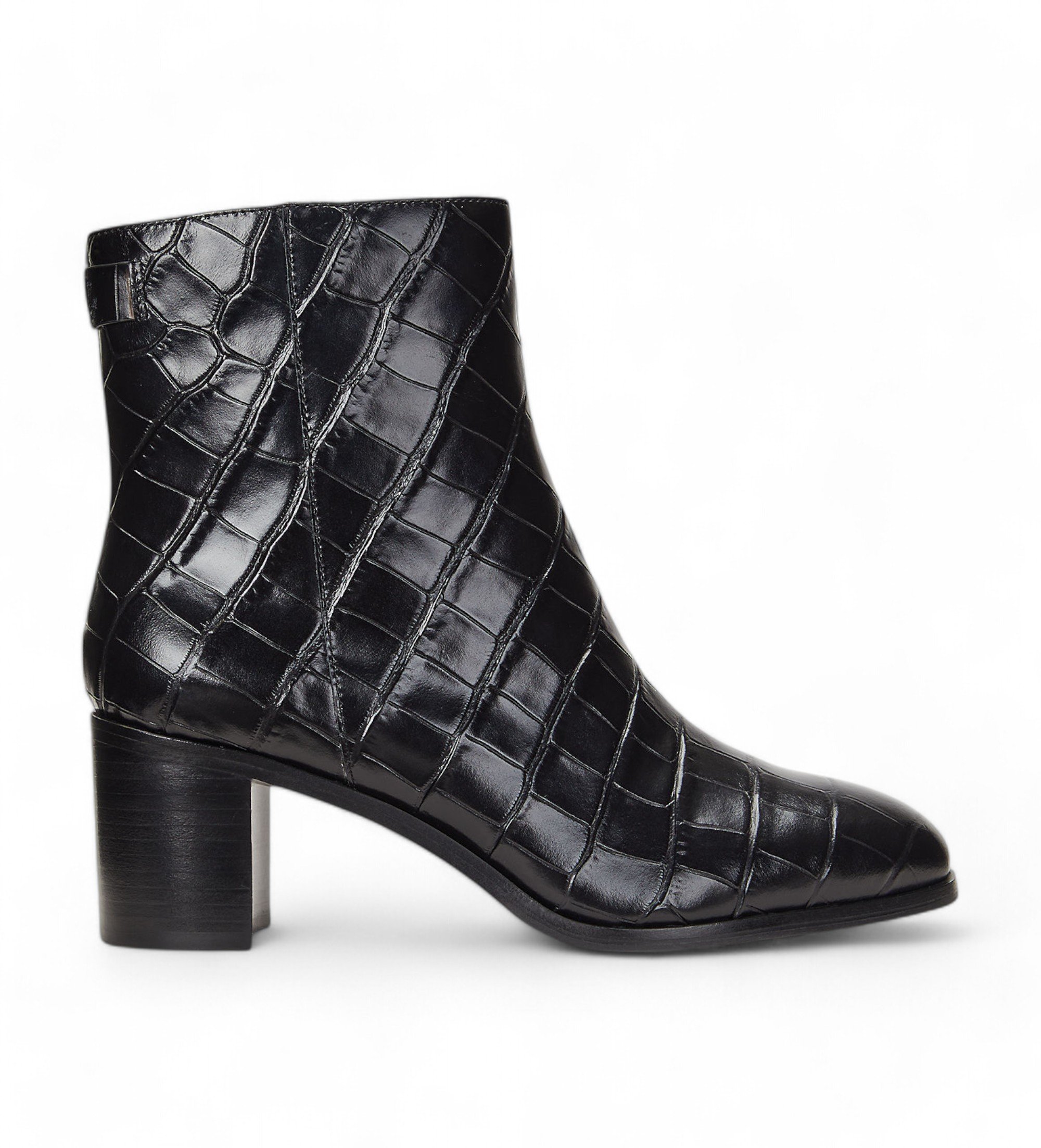Lauren Ralph Lauren für Damen. 802951301001 Cassie Lederstiefelette schwarz (36), 5 bis 8 cm, Reißverschluss, Lässig