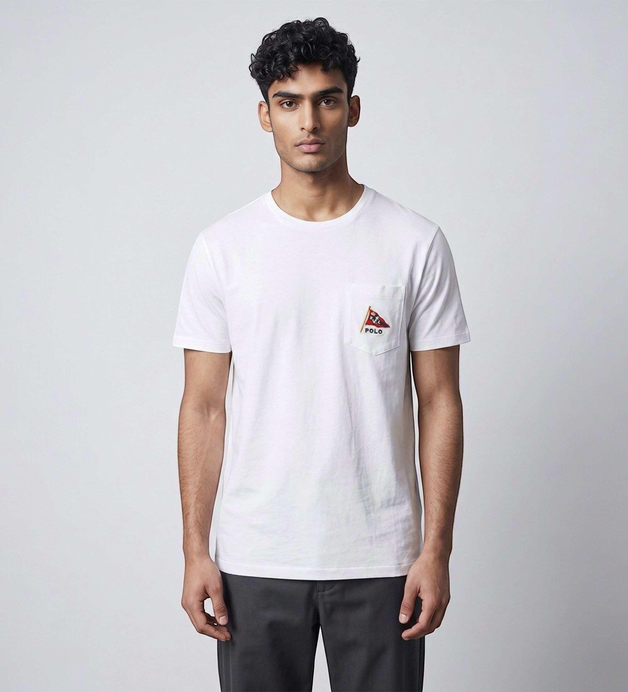 Polo Ralph Lauren für Herren. 710B21952001 Lace T-Shirt weiß (S), Lässig, Baumwolle, Kurzarm