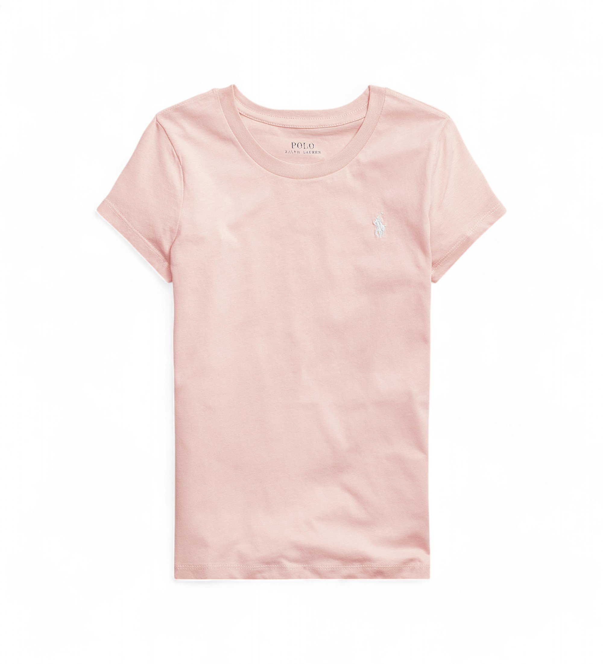 Polo Ralph Lauren für Mädchen. 313833549033 Rosa Kurzarm-T-Shirt ((S) 7años= 130/134cm), Lässig, Baumwolle, Kinderbekleidung