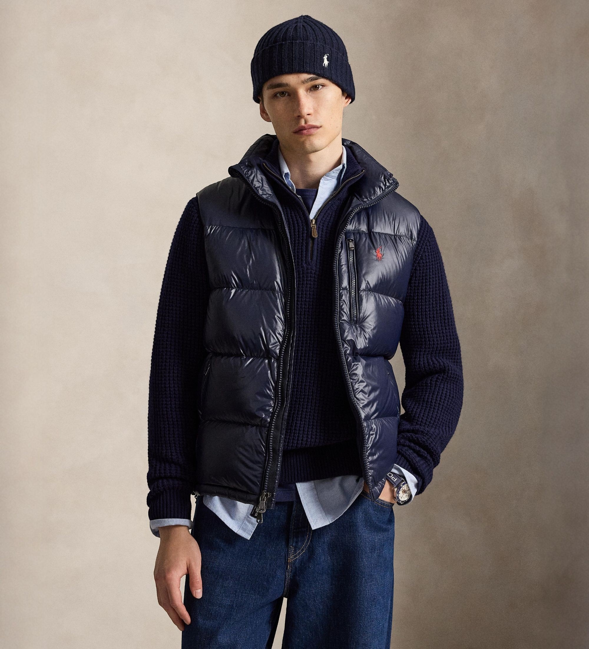 Polo Ralph Lauren für Herren. 710P06138500 Weste Gorham marineblau (S), Lässig, Polyamid