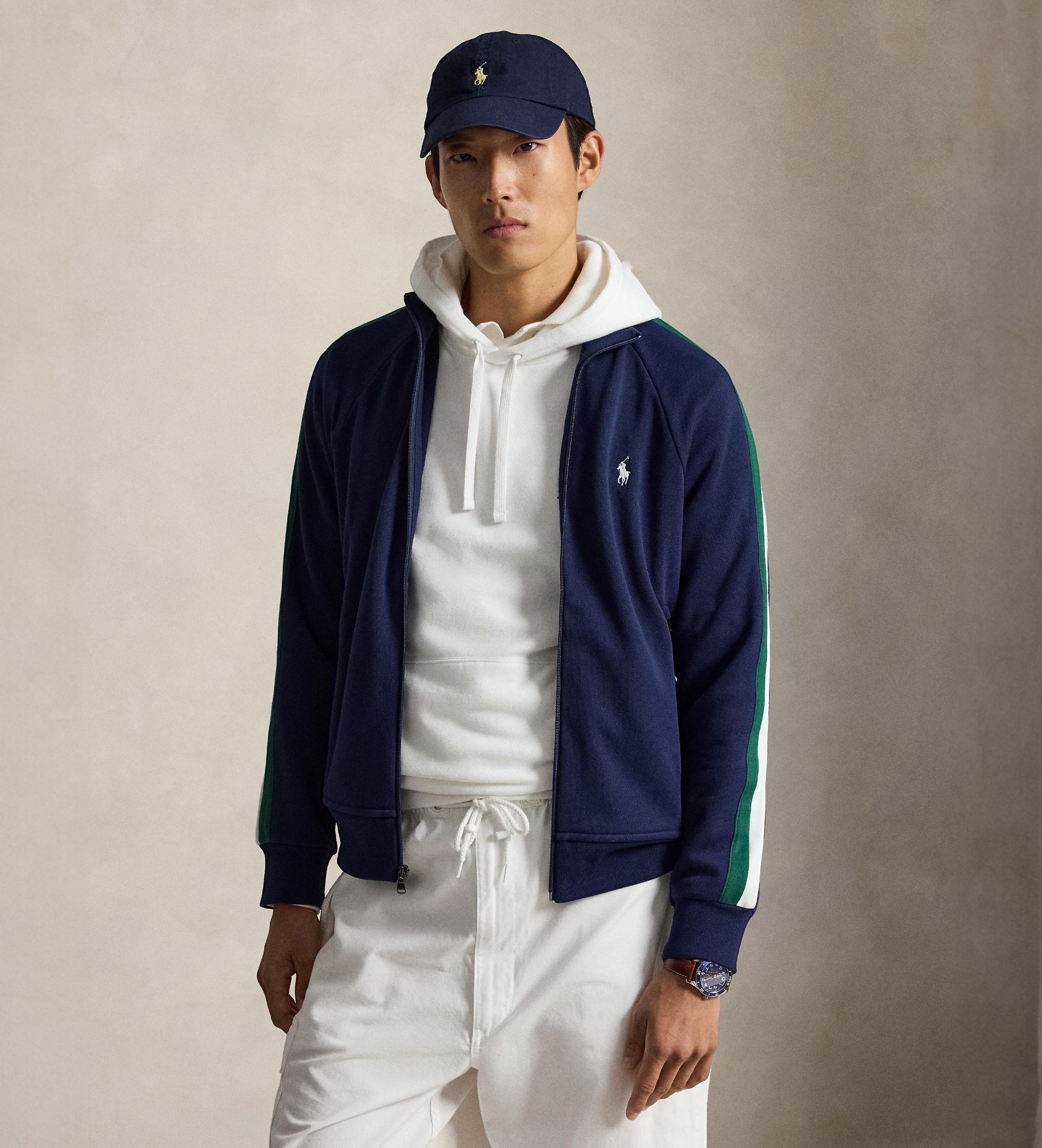 Polo Ralph Lauren für Herren. 710B20430001 Jacke Bandas marineblau (L), Lässig, Sportlich, Baumwolle, Multisport