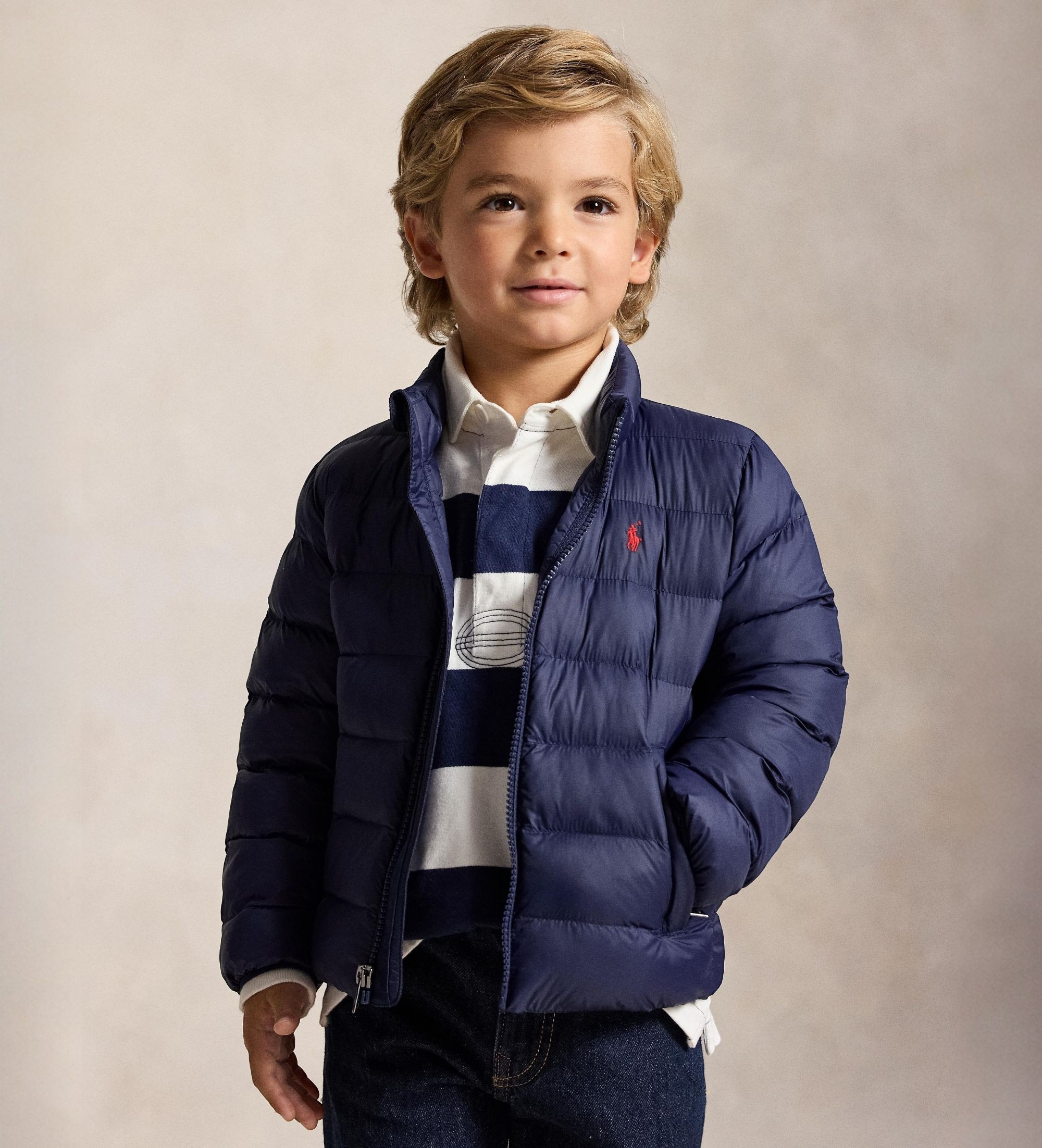 Polo Ralph Lauren für Jungen. 322B15066001 Colden Steppjacke faltbar Steppjacke Marine (5años= 117/123cm), Lässig, Nylon, Kinderbekleidung
