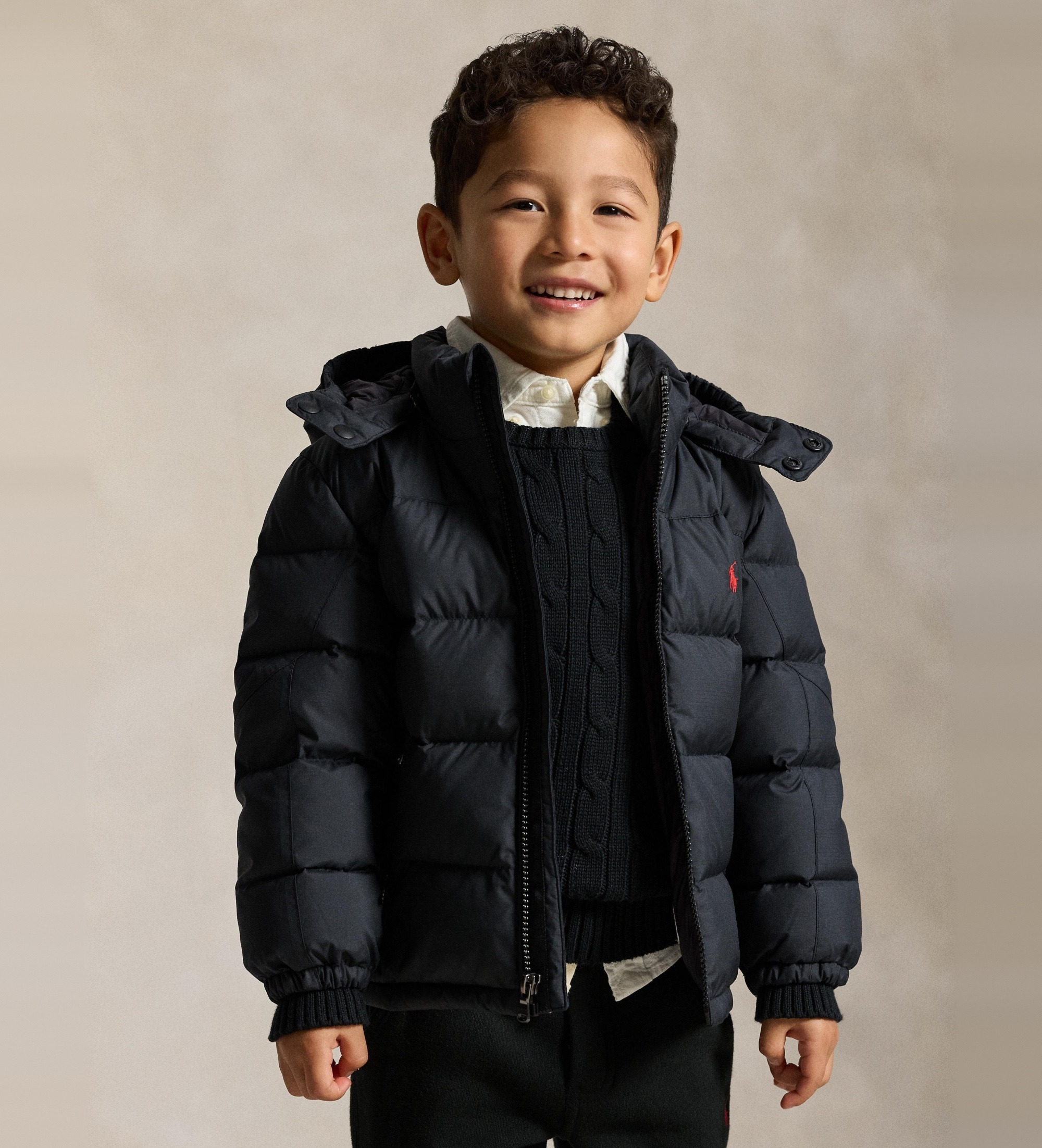 Polo Ralph Lauren für Jungen. 322969861001 Ripstop Daunenjacke schwarz (6años= 124/134cm), Lässig, Recyceltes Polyester, Nachhaltig, Kinderb