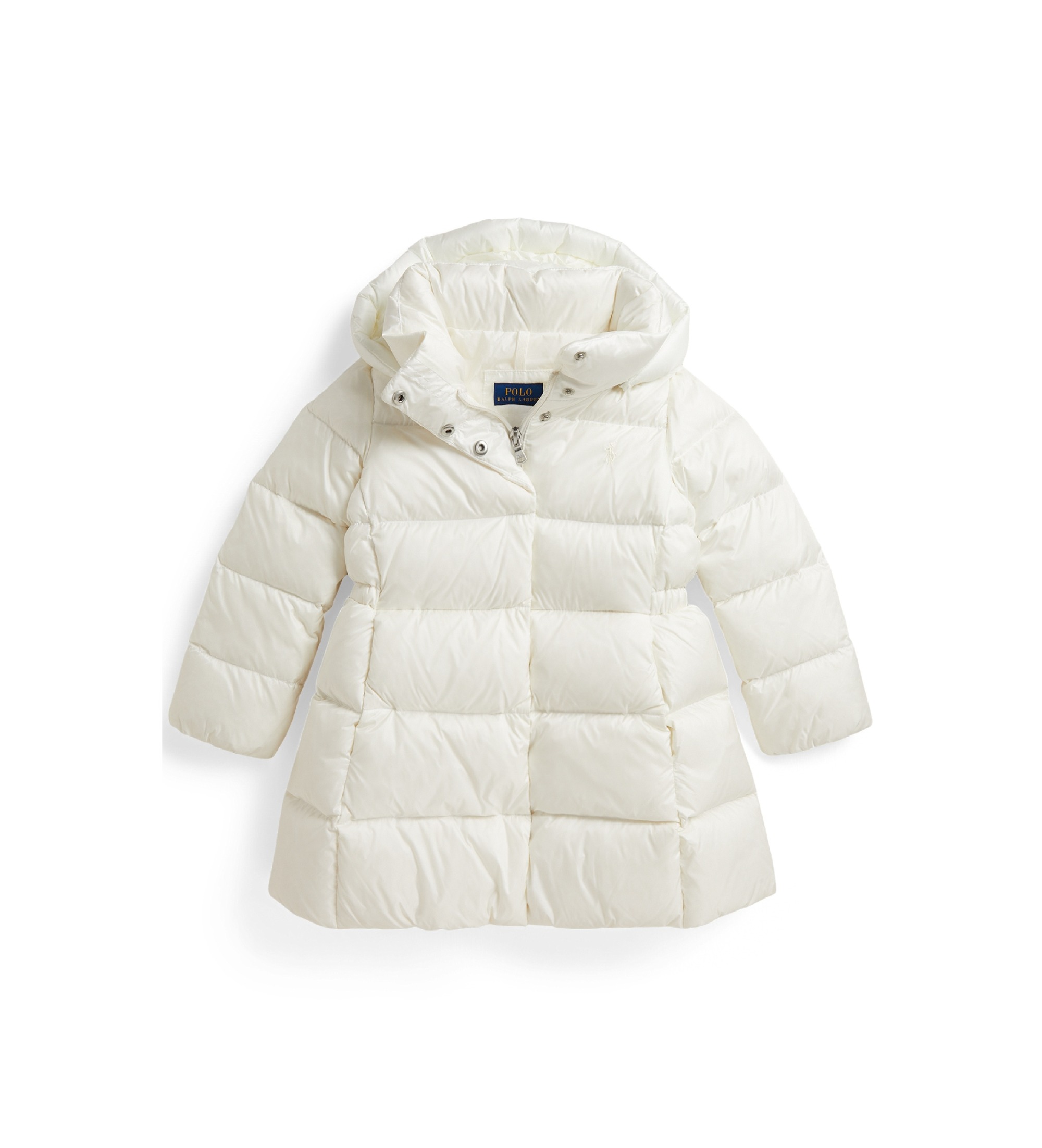Polo Ralph Lauren für Mädchen. 312970094002 Lange Daunenjacke mit Kapuze (1.5/2años= 88/93cm), Weiß, Lässig, Nylon, Langarm, Kinderbekleidun