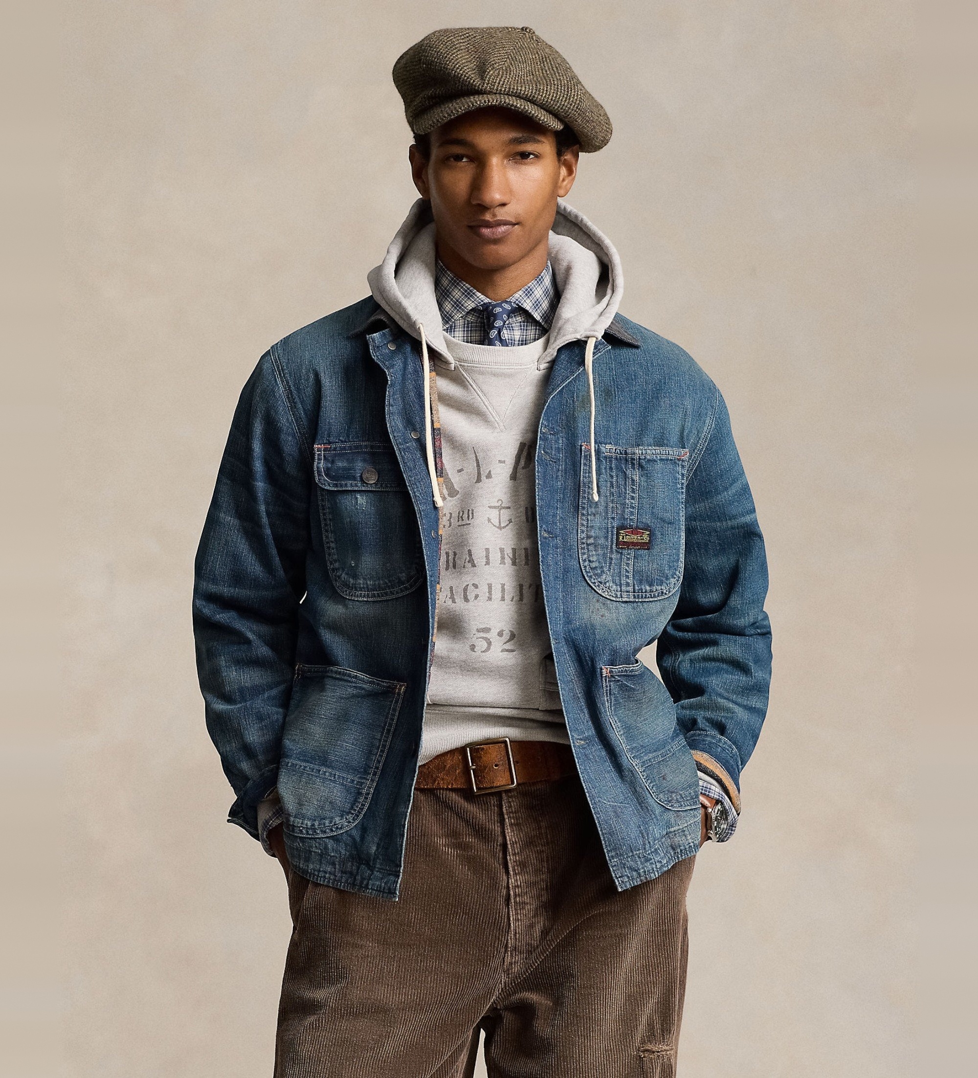 Polo Ralph Lauren für Herren. 710950878001 Funktionsjacke blau (L), Lässig, Baumwolle, Denim