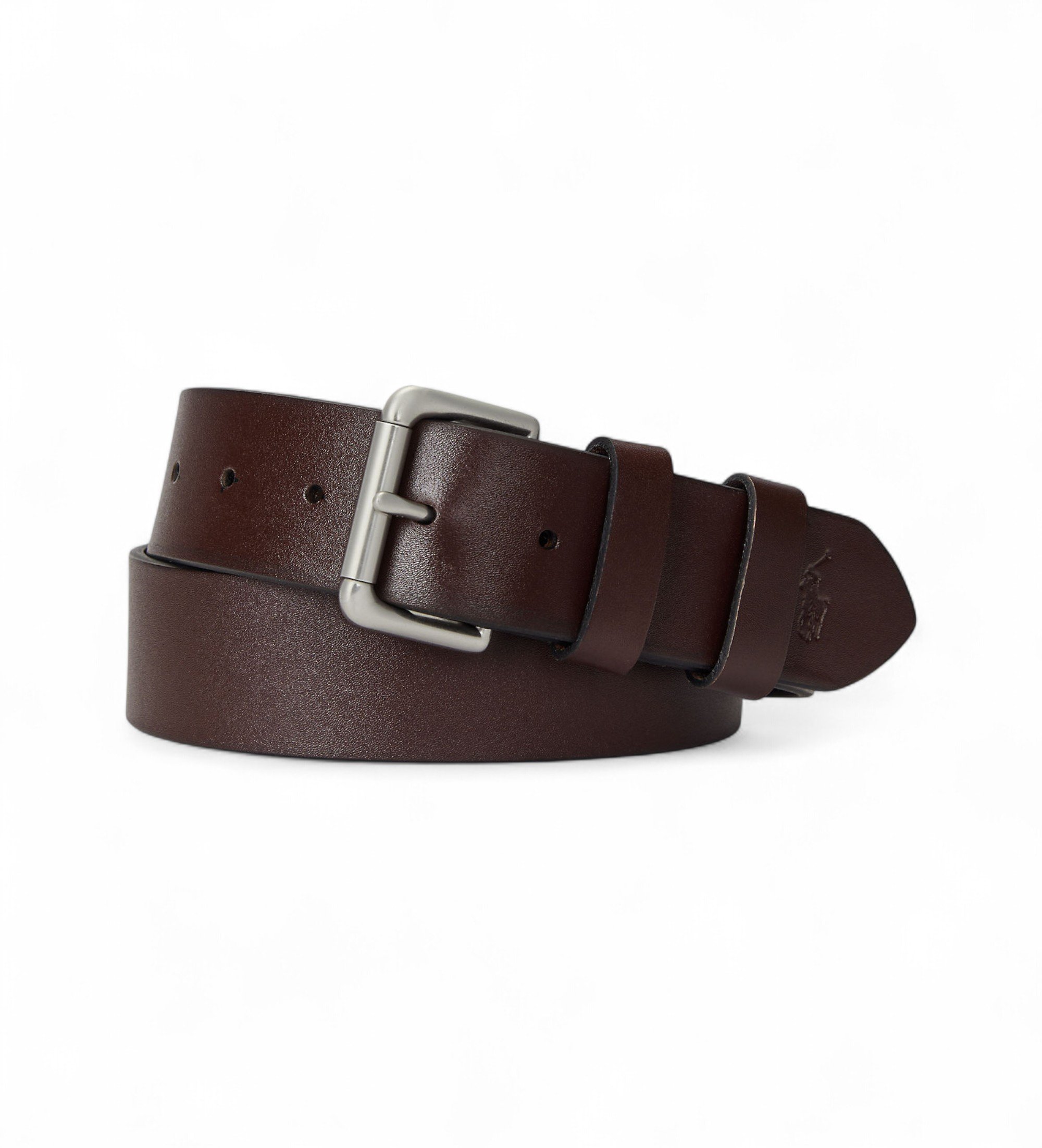Polo Ralph Lauren für Herren. 405899989001 Ledergürtel Rollschnalle braun (42 cm), Lässig, Klassisch
