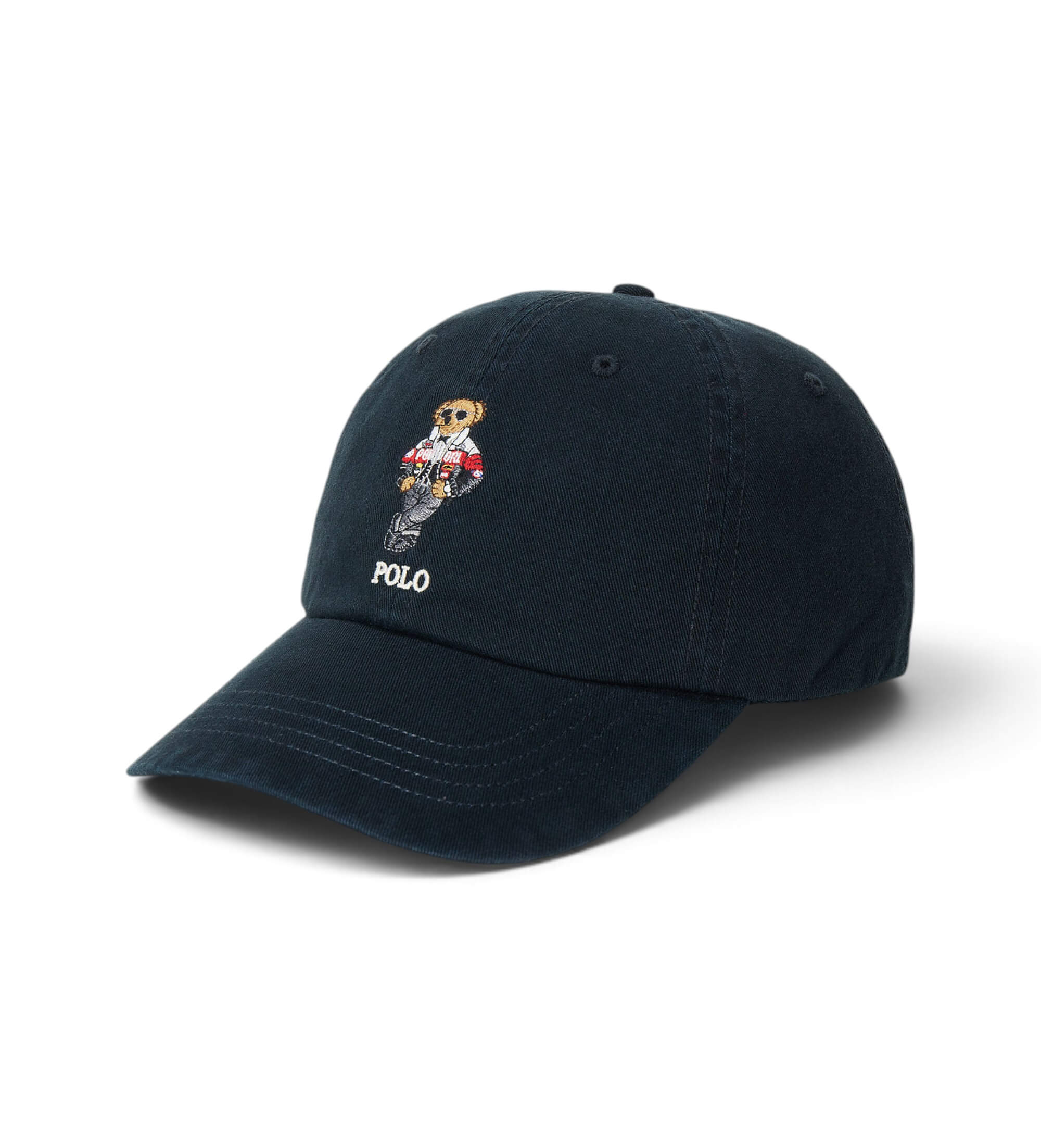 Polo Ralph Lauren für Herren. 710B27551001 Baseballkappe aus Twill mit schwarzem Polo Bear (OSFA), Lässig, Baumwolle