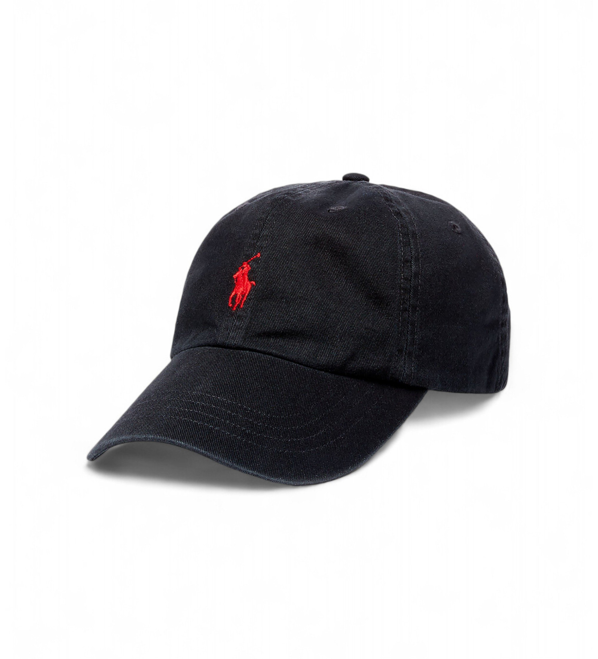 Polo Ralph Lauren für Herren. 710548524012 Schwarze Baumwollkappe aus chinesischem Stoff (OSFA), Lässig, Baumwolle
