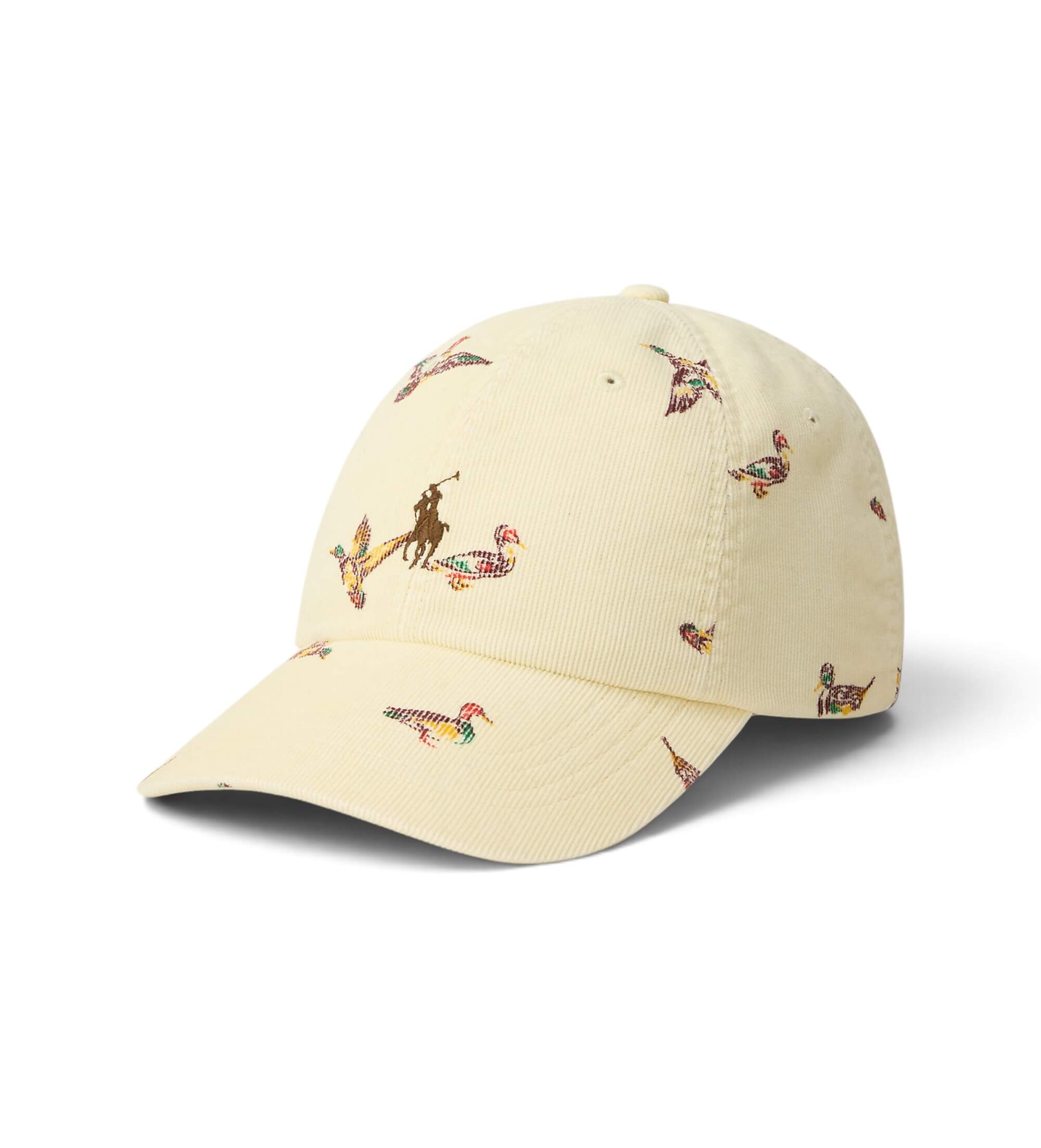 Polo Ralph Lauren für Herren. 710B24701001 Beige Mütze mit Lockentenmuster (OSFA), Lässig, Baumwolle