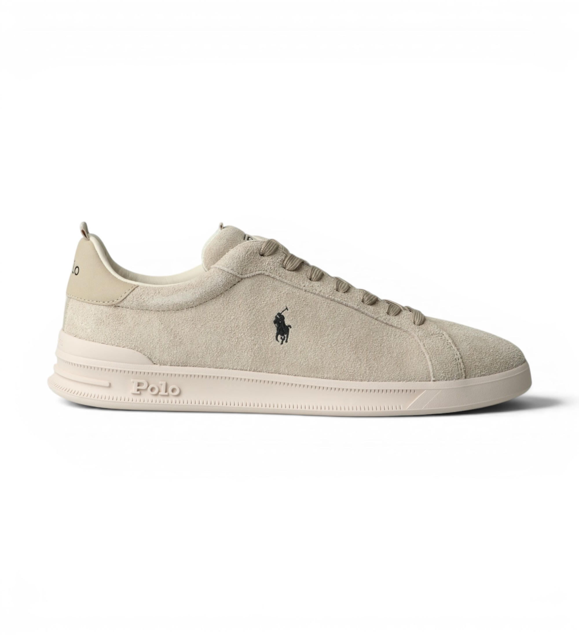 Polo Ralph Lauren für Herren. 809P13080003 Lace Ledersneaker in Beige (40), Wohnung, Schnürsenkel, Lässig