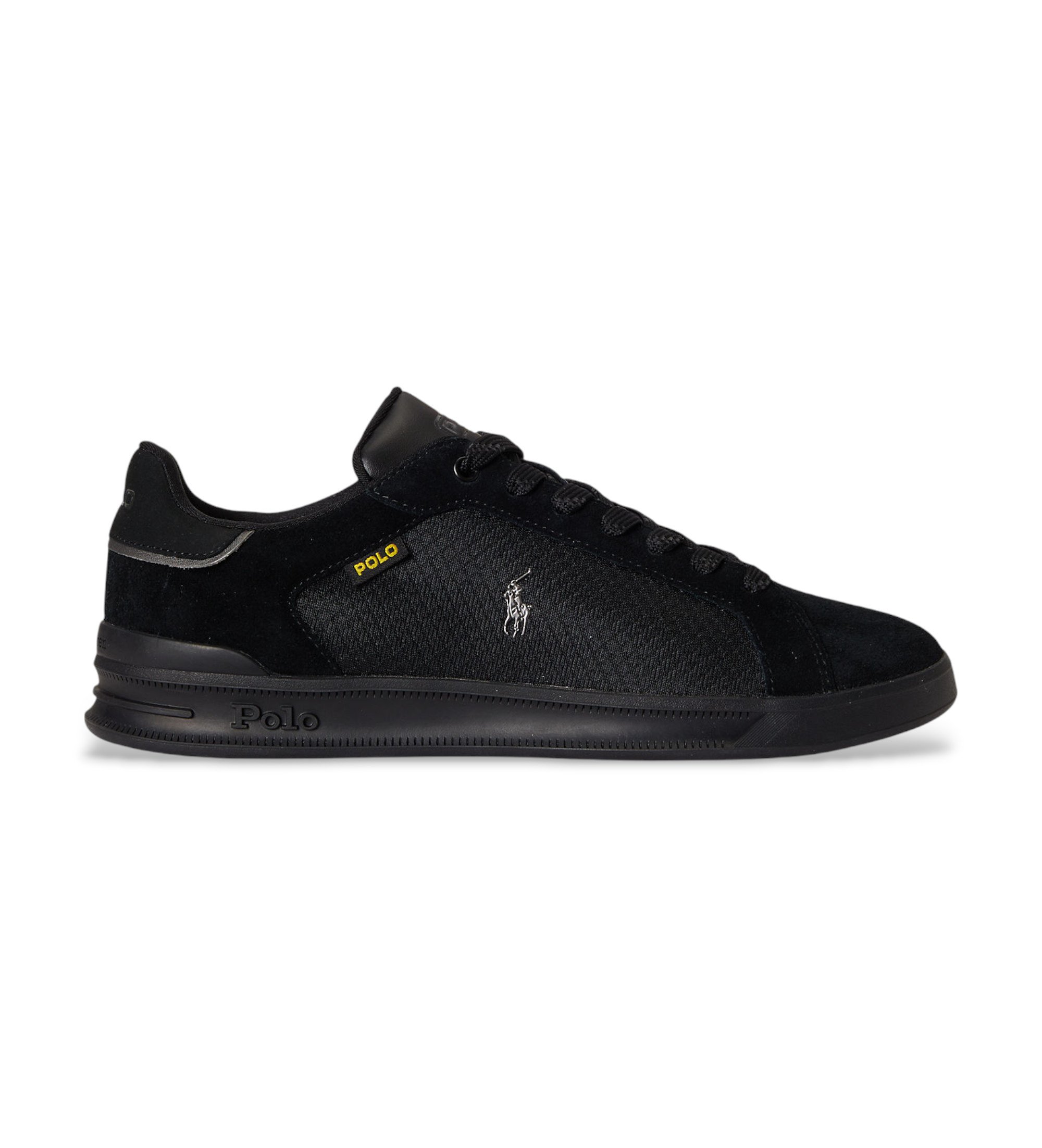 Polo Ralph Lauren für Herren. 809P07160001 Utility Leder Sneakers schwarz (40), Wohnung, Schnürsenkel, Lässig
