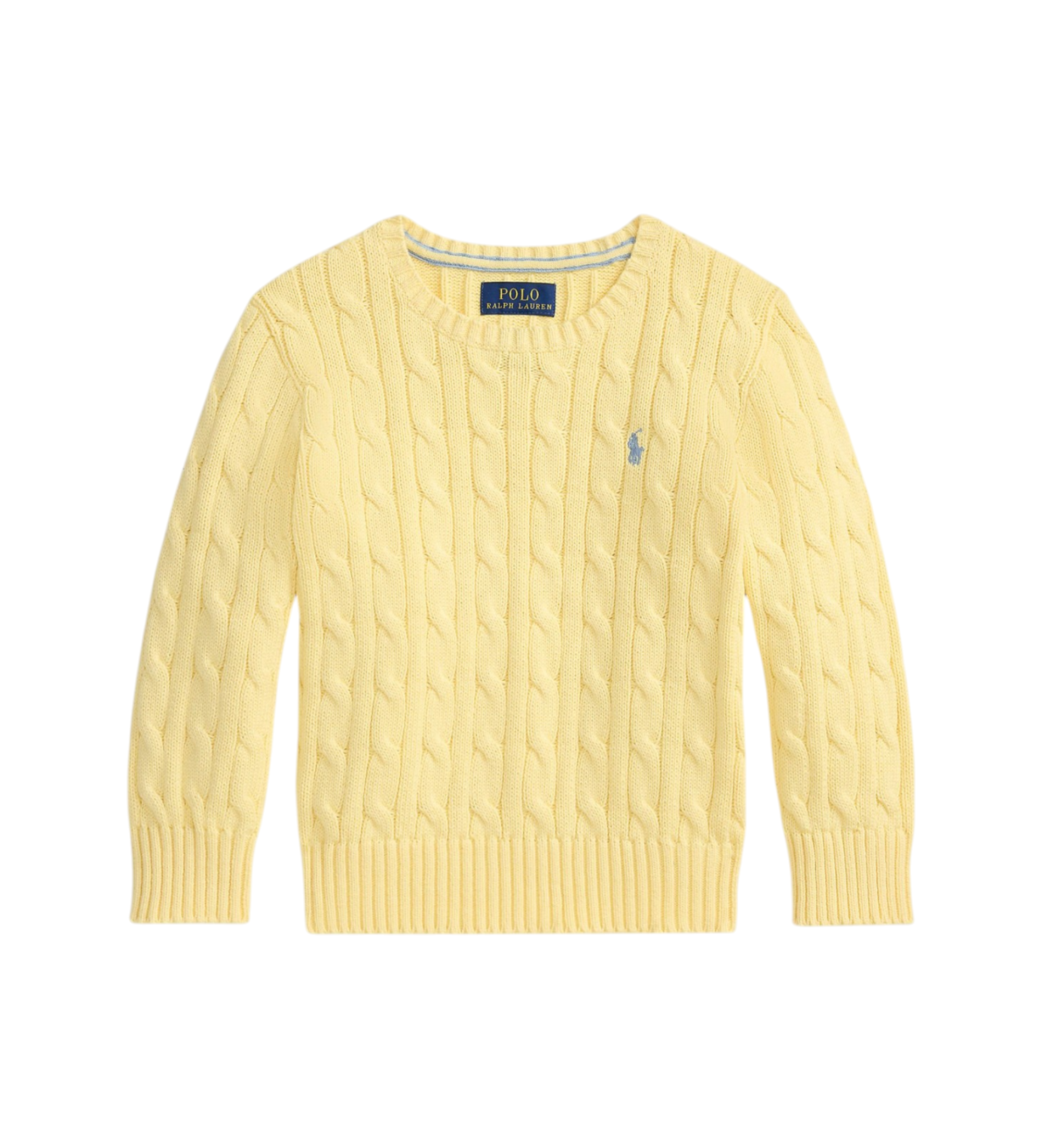 Polo Ralph Lauren für Jungen. 322702674507 Baumwollpullover aus gelbem Achter-Strickjersey (5años= 117/123cm), Lässig, Baumwolle, Kinderbekl