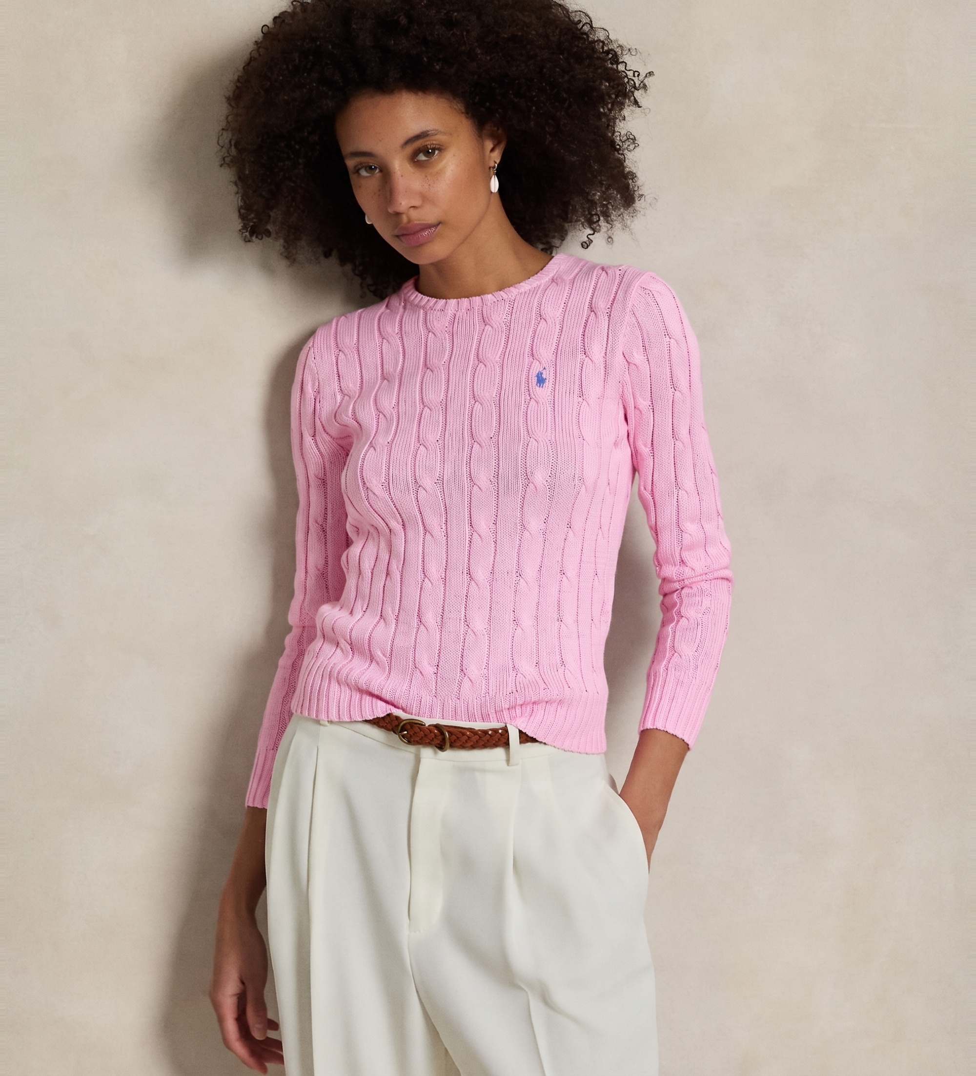 Polo Ralph Lauren für Damen. 211971869010 Rosa Baumwolljersey in Achterform (S), Lässig, Baumwolle