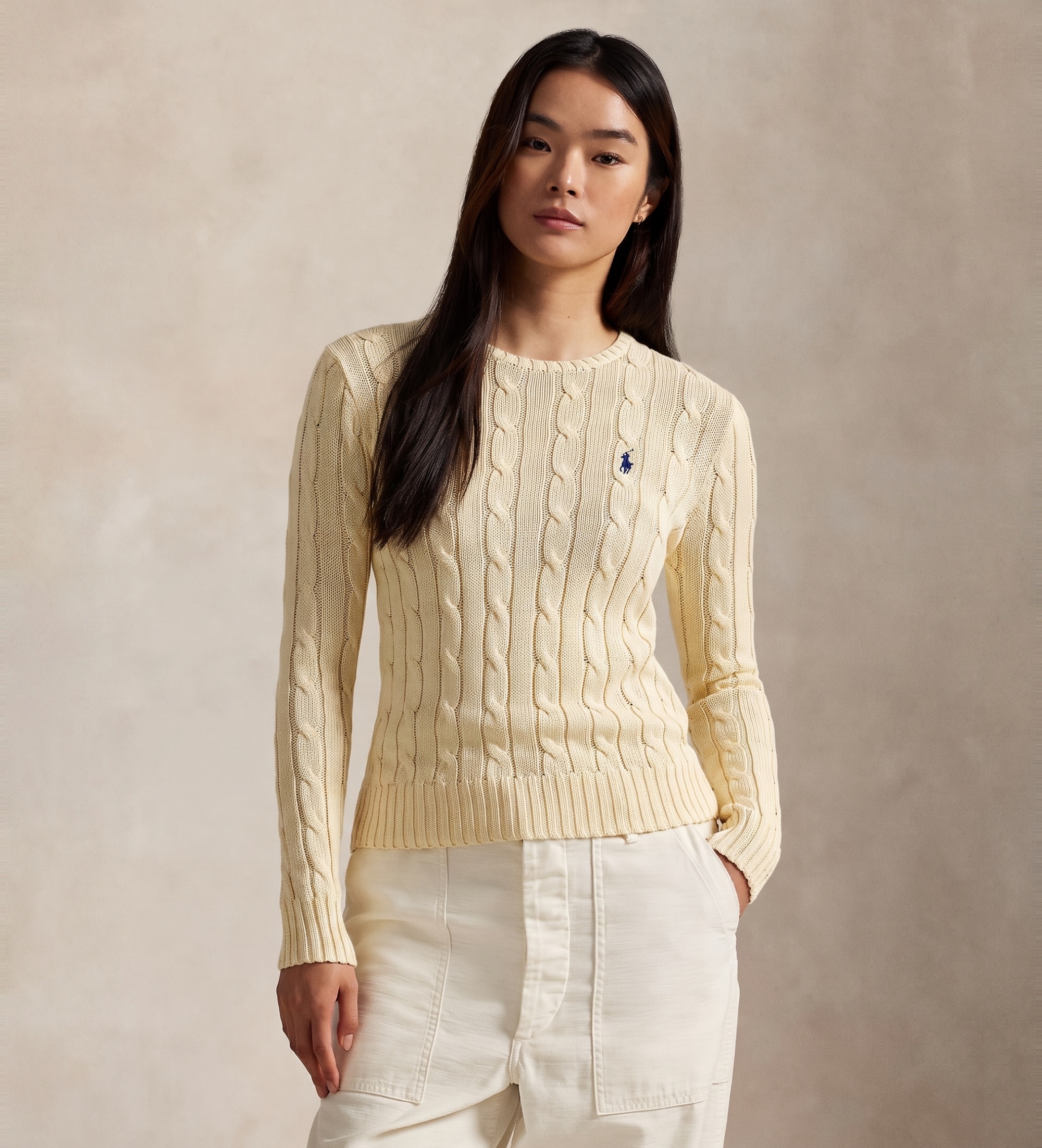 Polo Ralph Lauren für Damen. 211971869015 Julianna Pullover gelb (S), Lässig, Baumwolle