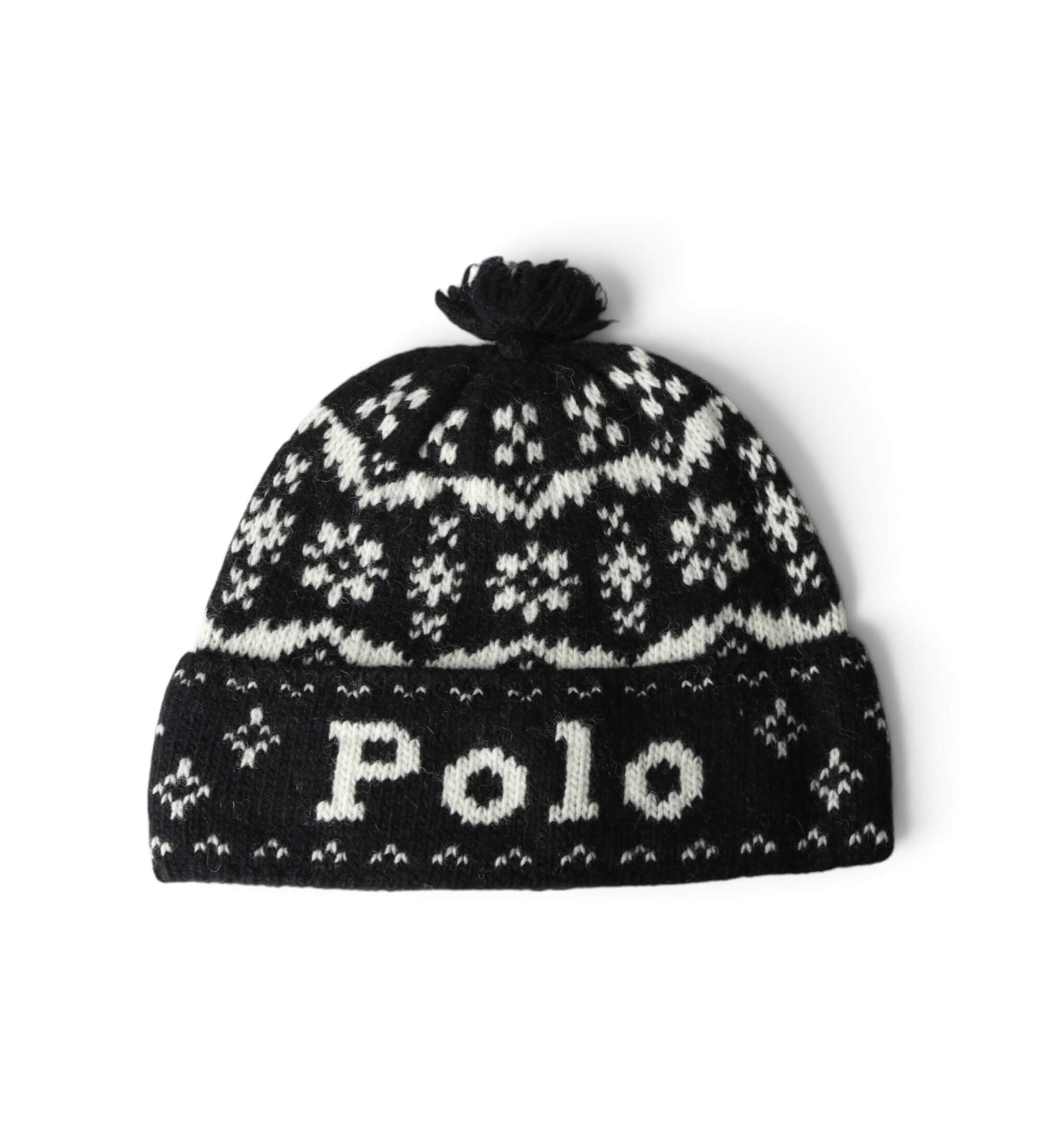 Polo Ralph Lauren für Damen. 455P23851001 Schwarze Wintermütze (OSFA), Lässig, Wolle