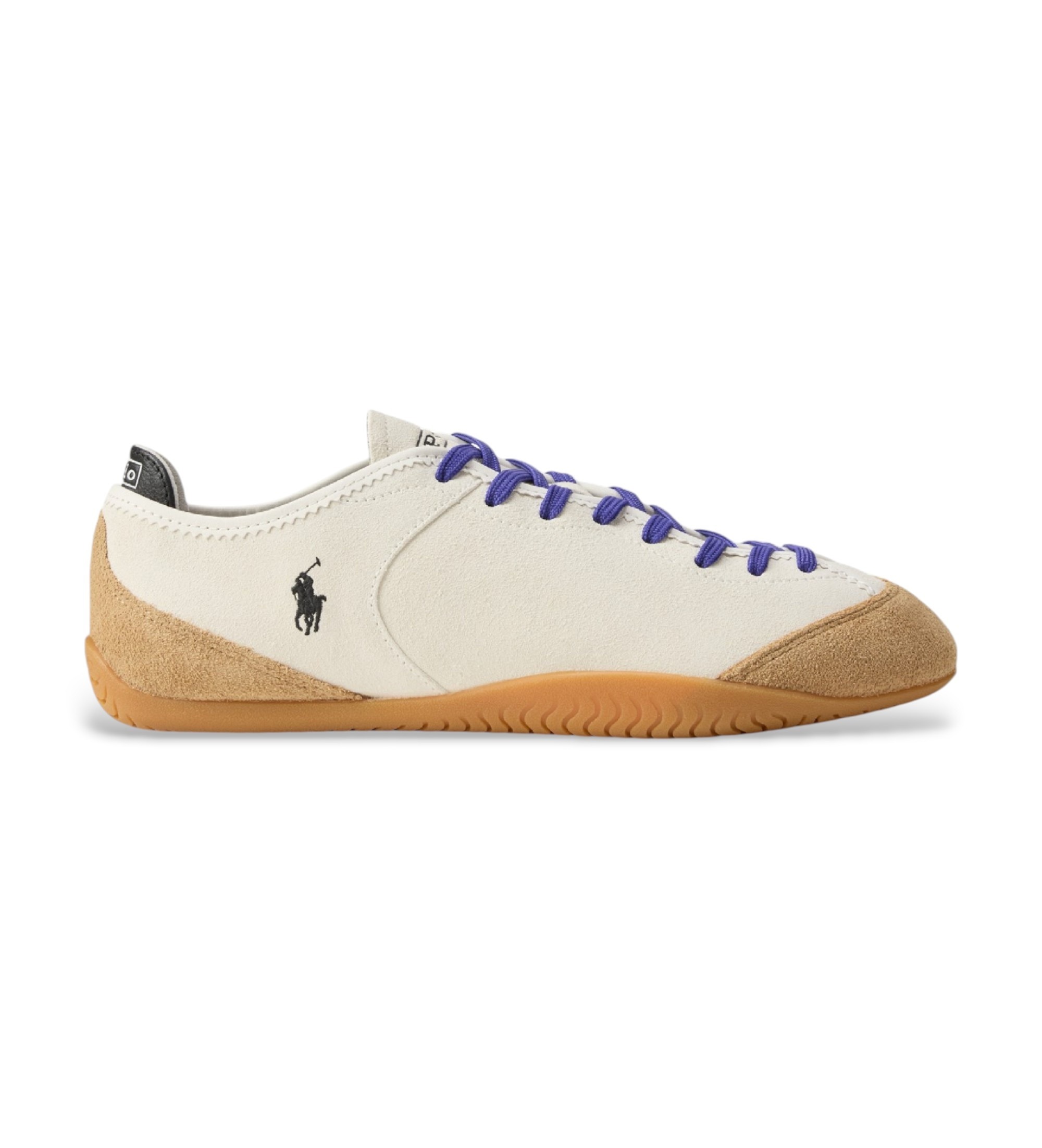 Polo Ralph Lauren für Herren. 804P15629006 Sneakers aus Wildleder mit beigen Einsätzen (40), Wohnung, Schnürsenkel, Lässig