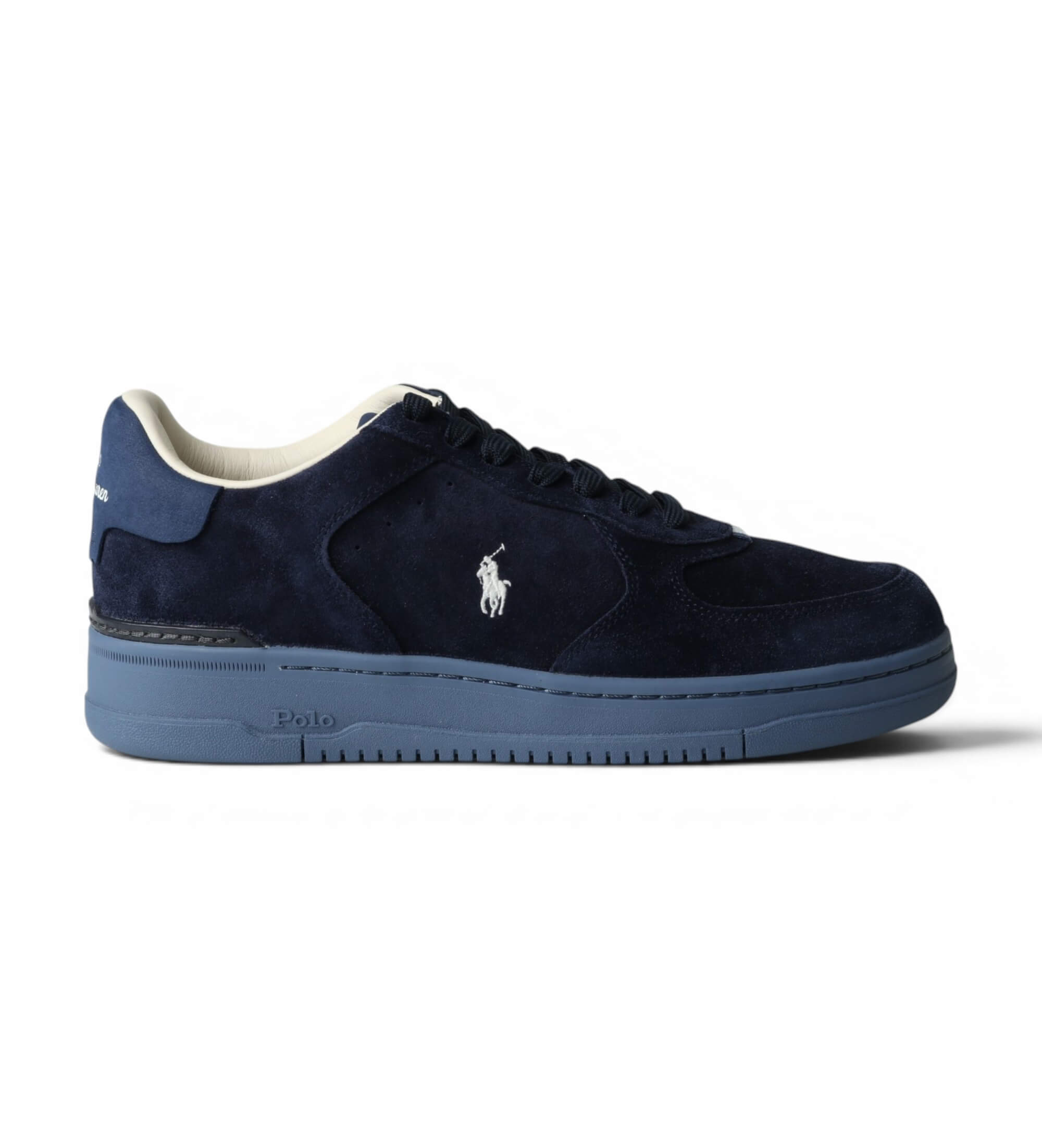 Polo Ralph Lauren für Herren. 809P13085001 Leder-Sneaker Masters marineblau (40), Wohnung, Schnürsenkel, Lässig