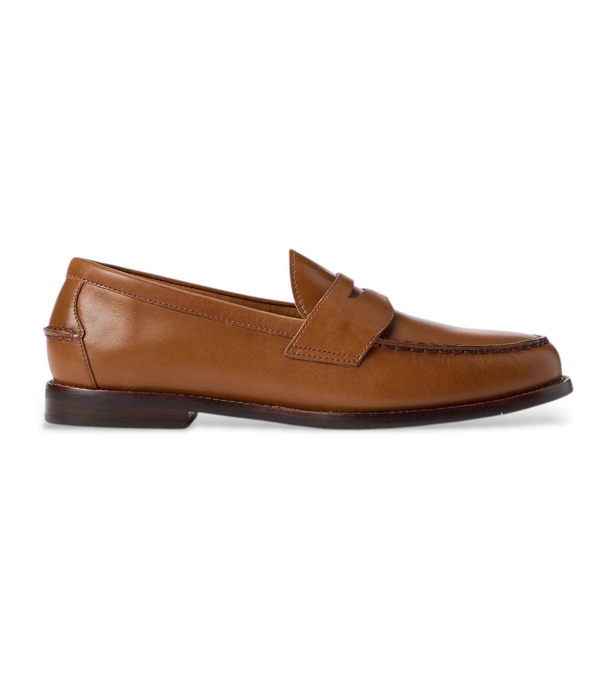 Polo Ralph Lauren für Herren. 803932221001 Alston Penny braune Leder-Slipper (41), Wohnung, Keine, Lässig